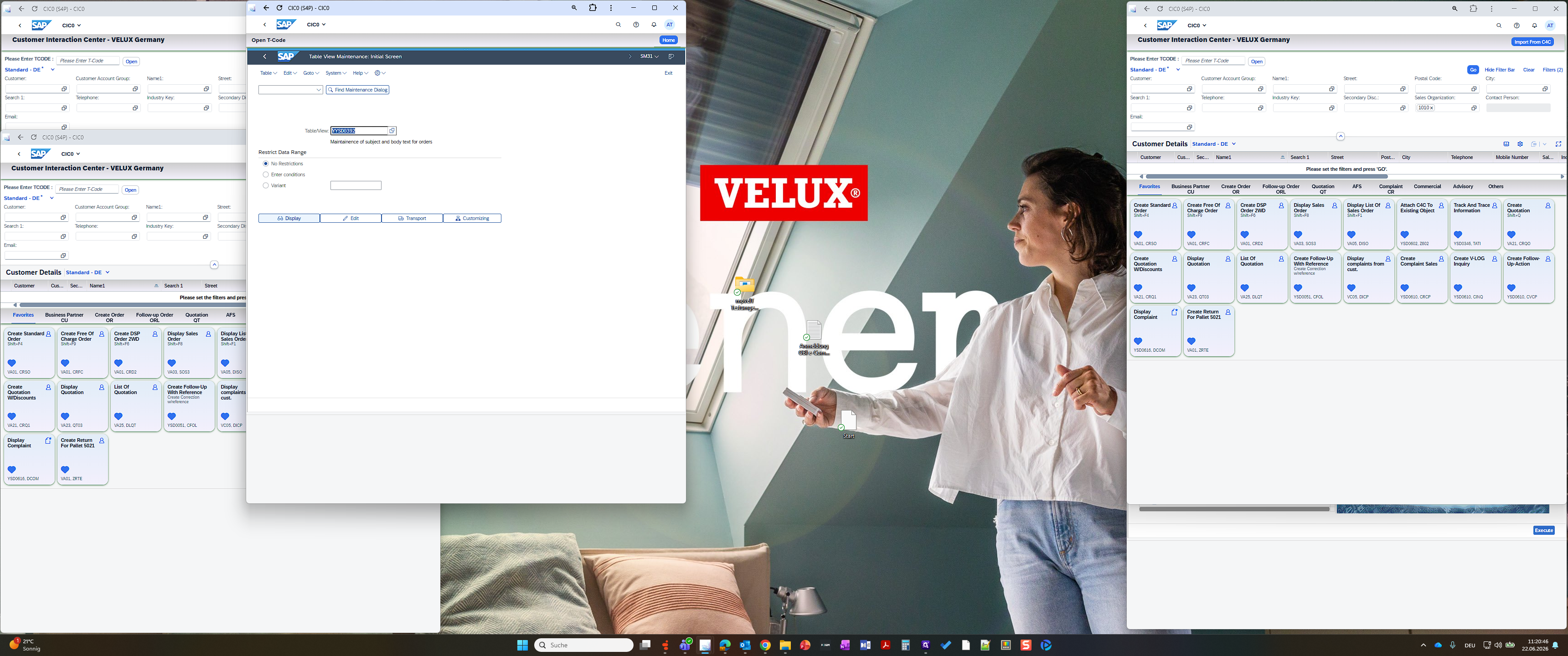 Step #3: Click Display to load the table contents.