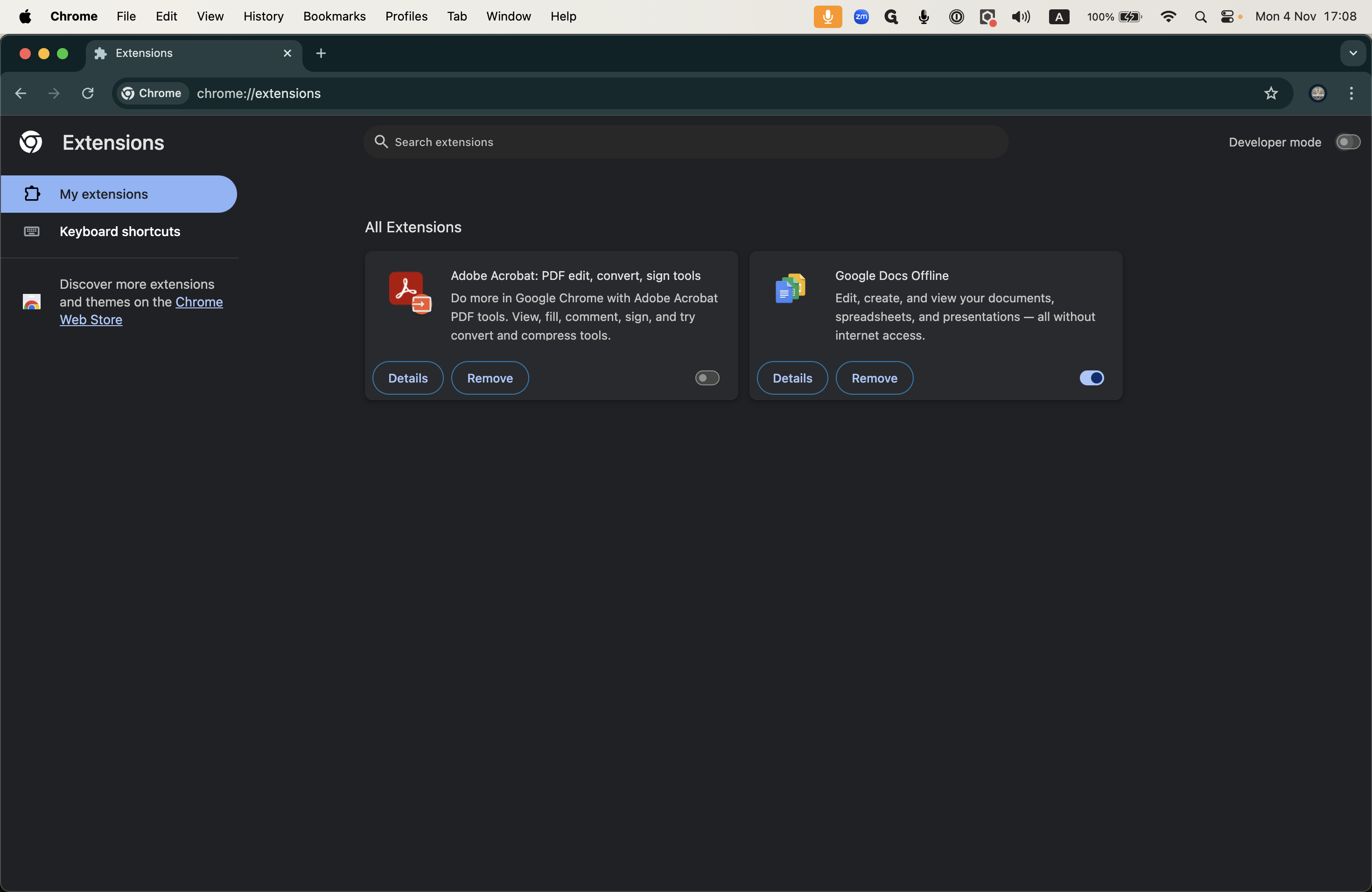 Step #4: Switch on Developer mode