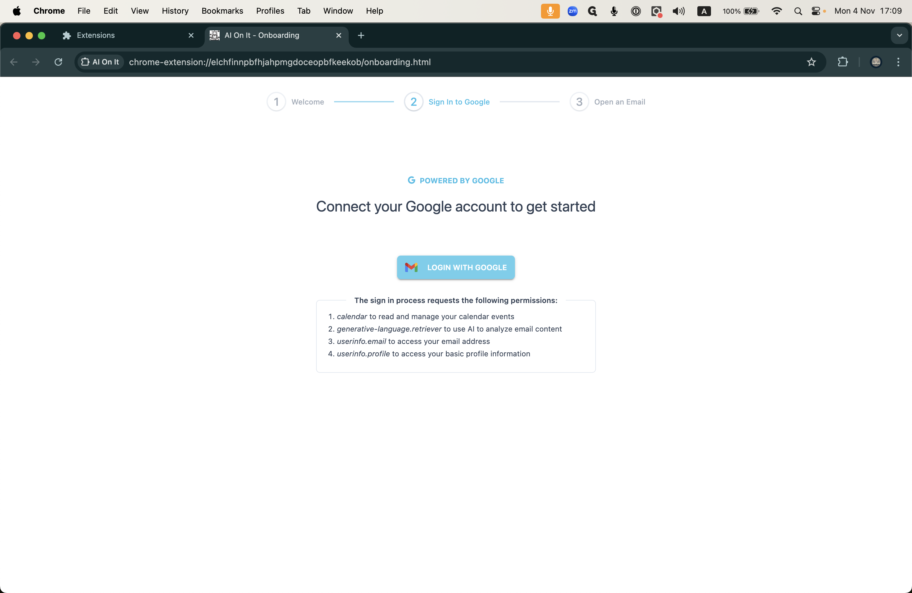 Step #8: Click on "LOGIN WITH GOOGLE"
