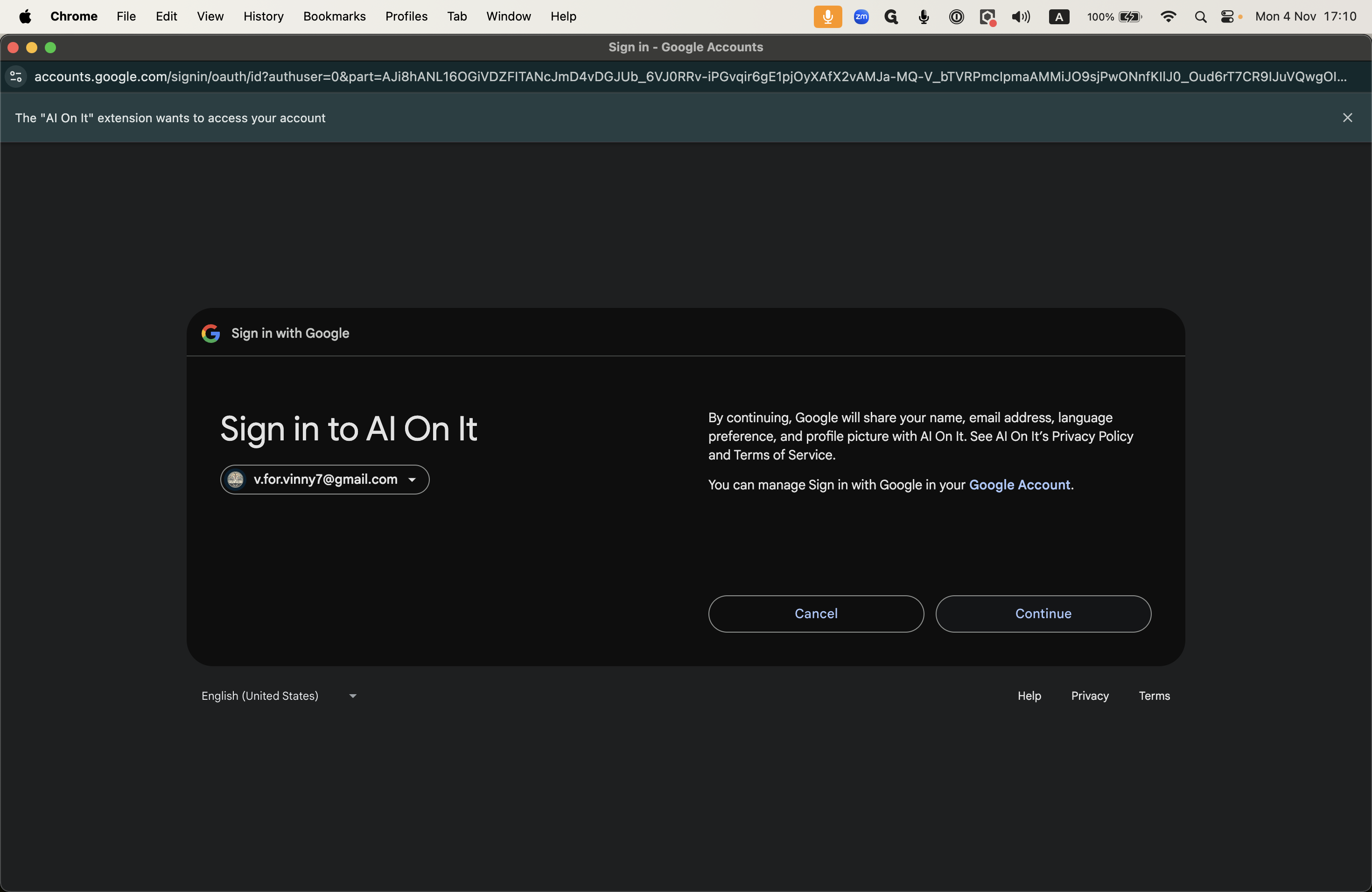 Step #12: Click Continue