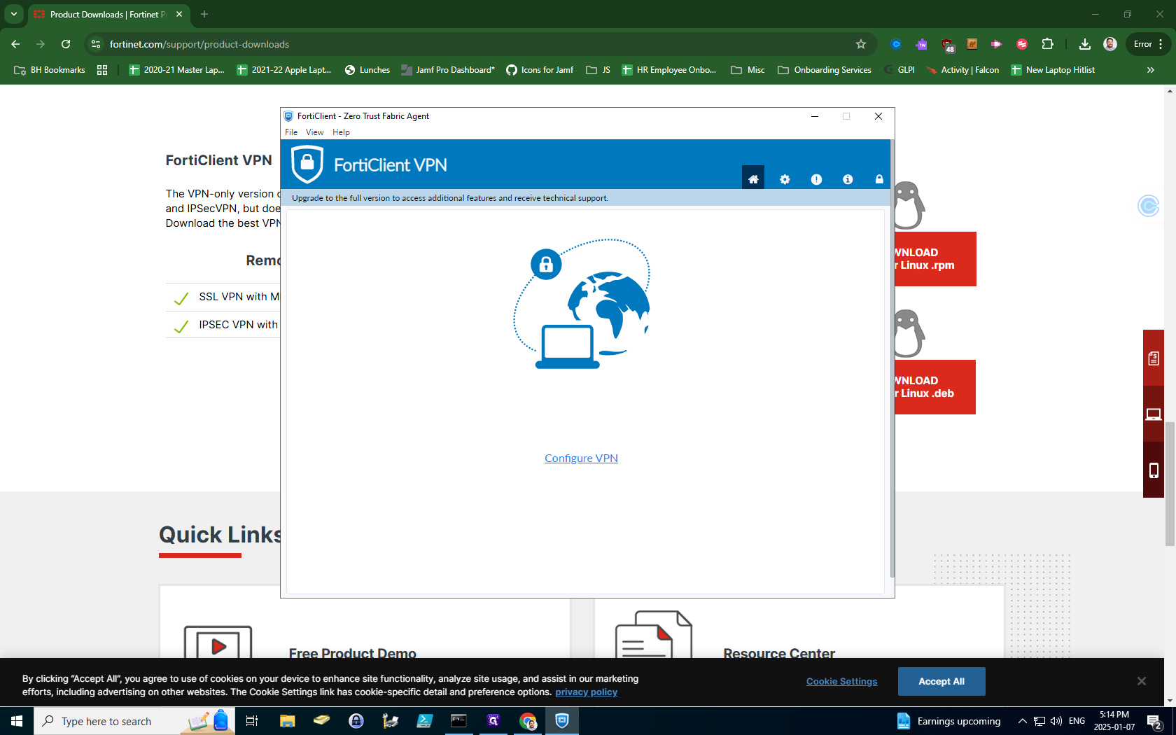 Step #9: Click on Configure VPN.