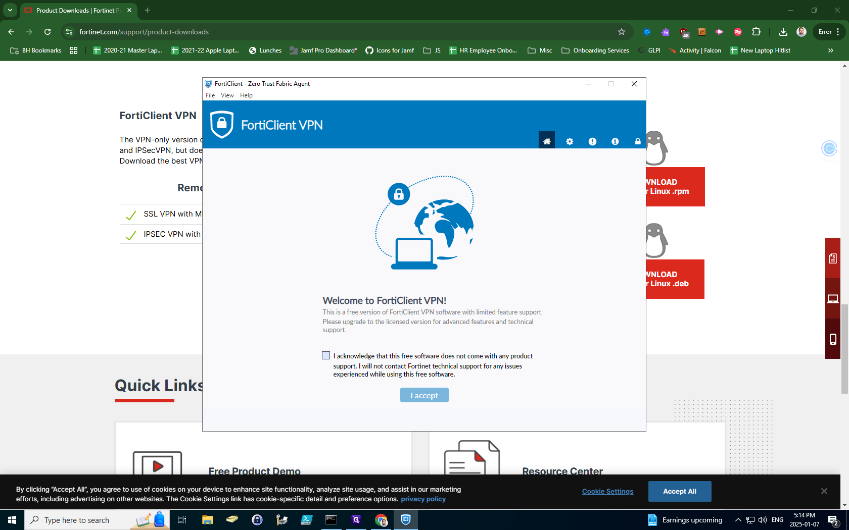 Step #7: Click the acknowledgement checkbox.