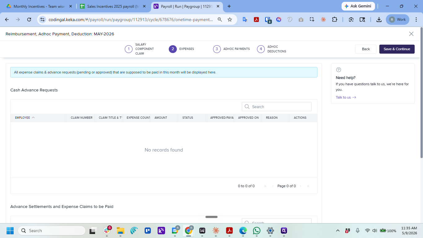 Step #10: Click Save & Continue to skip the Expenses section as well.