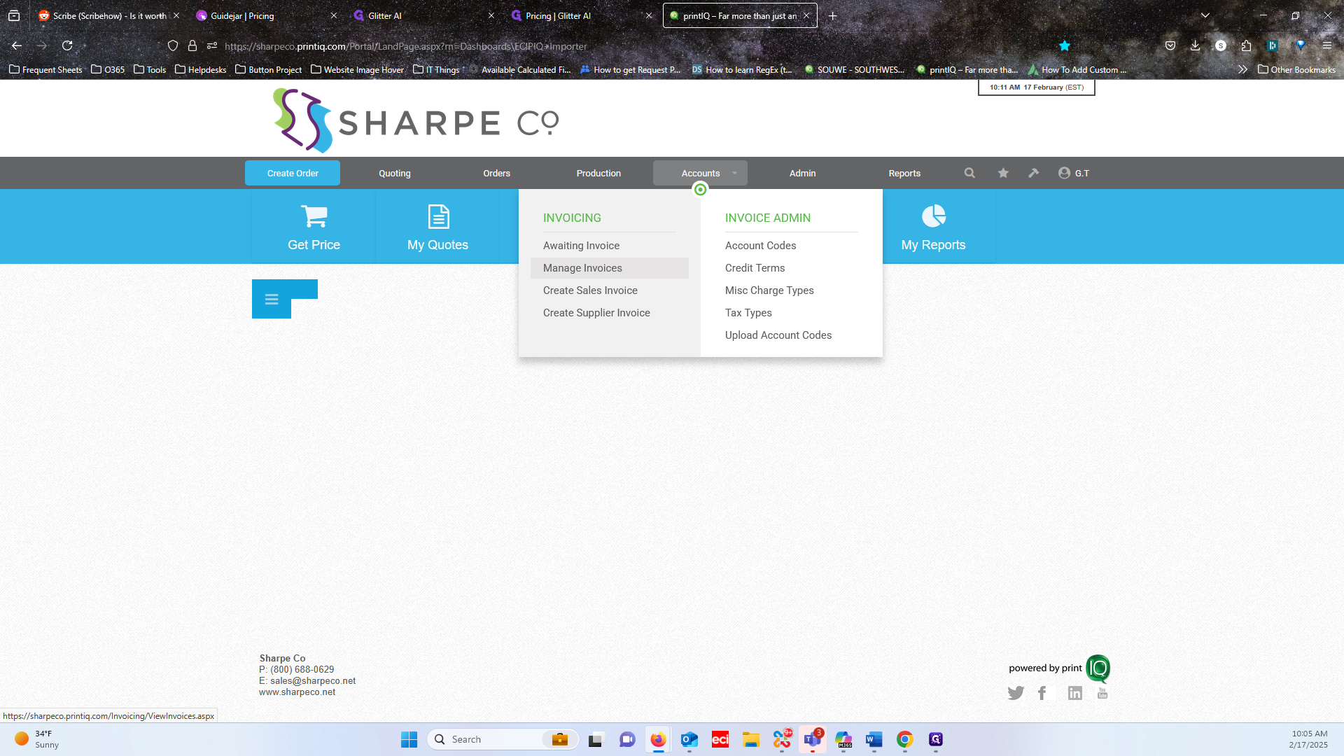 Step #3: Click on "Manage Invoices"