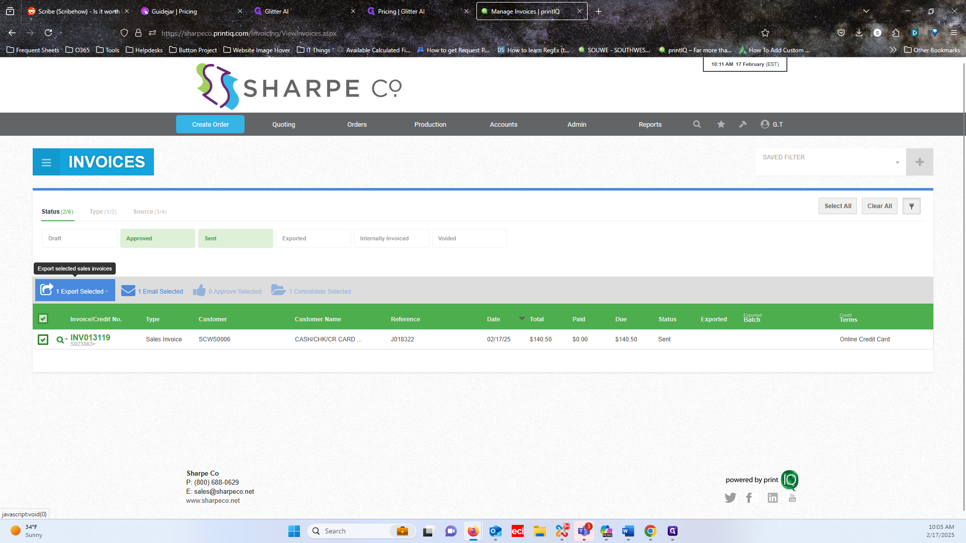 Step #5: Click the Exported Selected button.