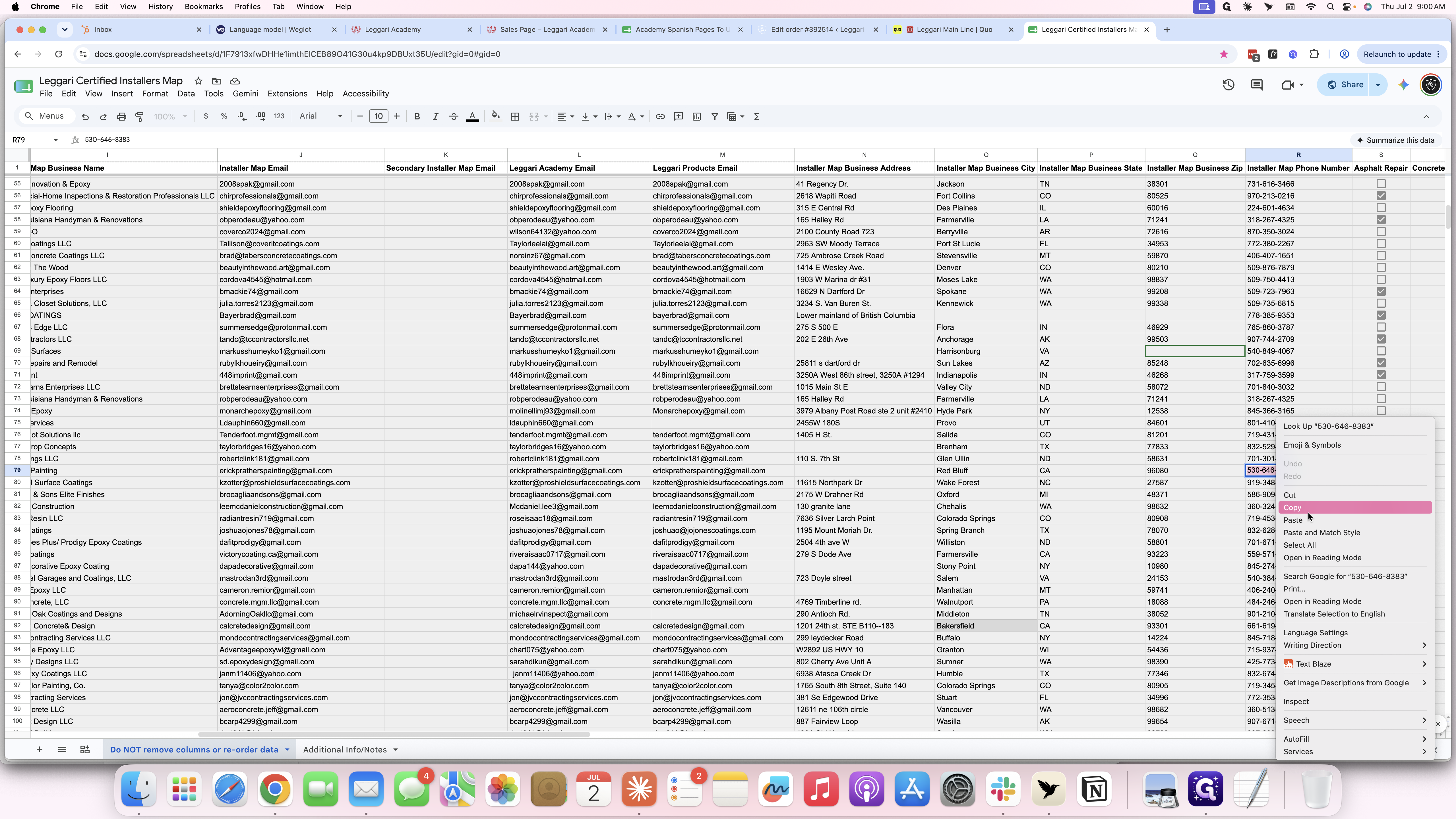 Step #13: Right-click and select Copy to save the phone number.