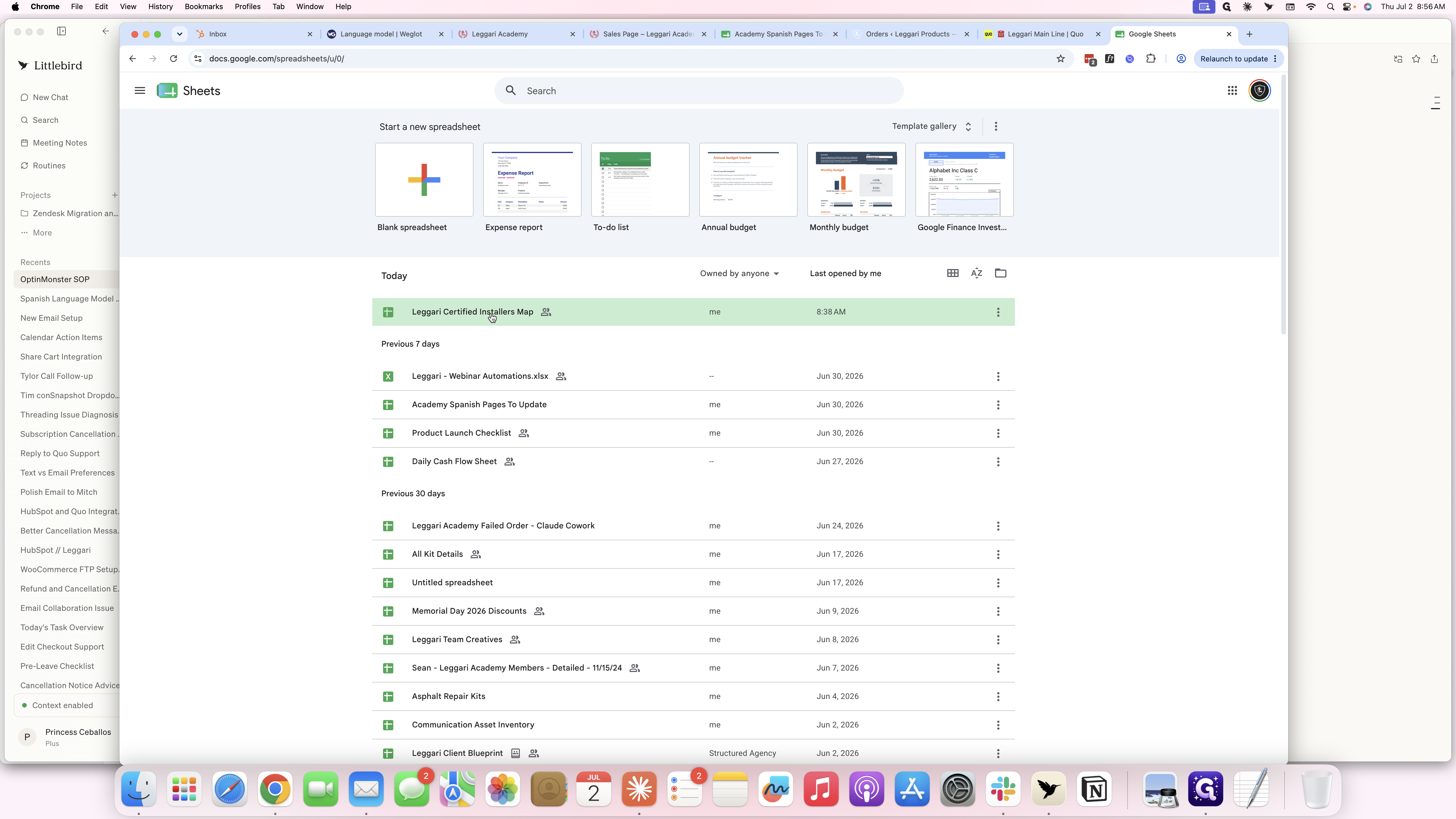 Step #5: Open the Leggari Certified Installers Map in Google Sheets.