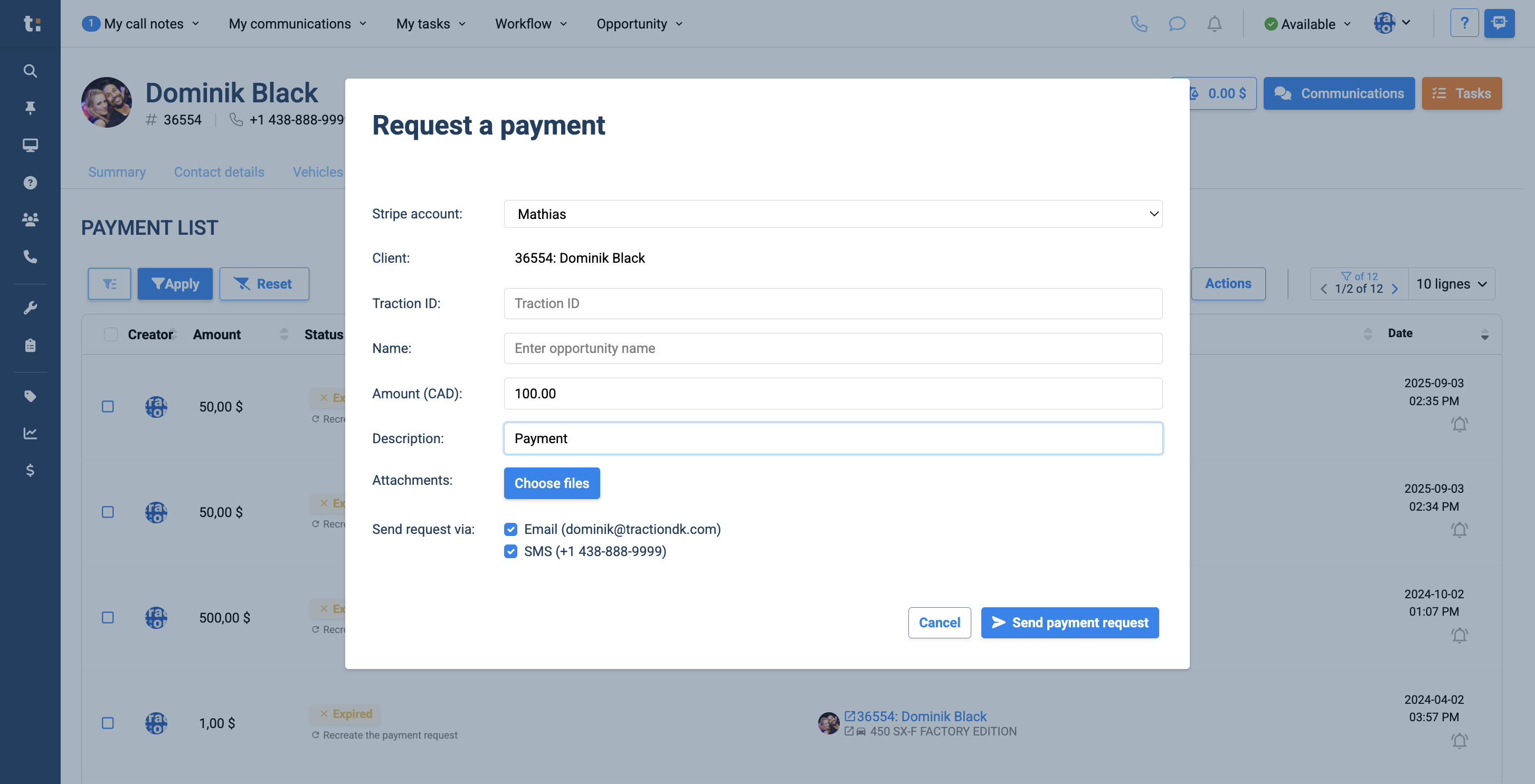 Step #8: You can enter any description you want and attach any necessary files, such as an invoice.