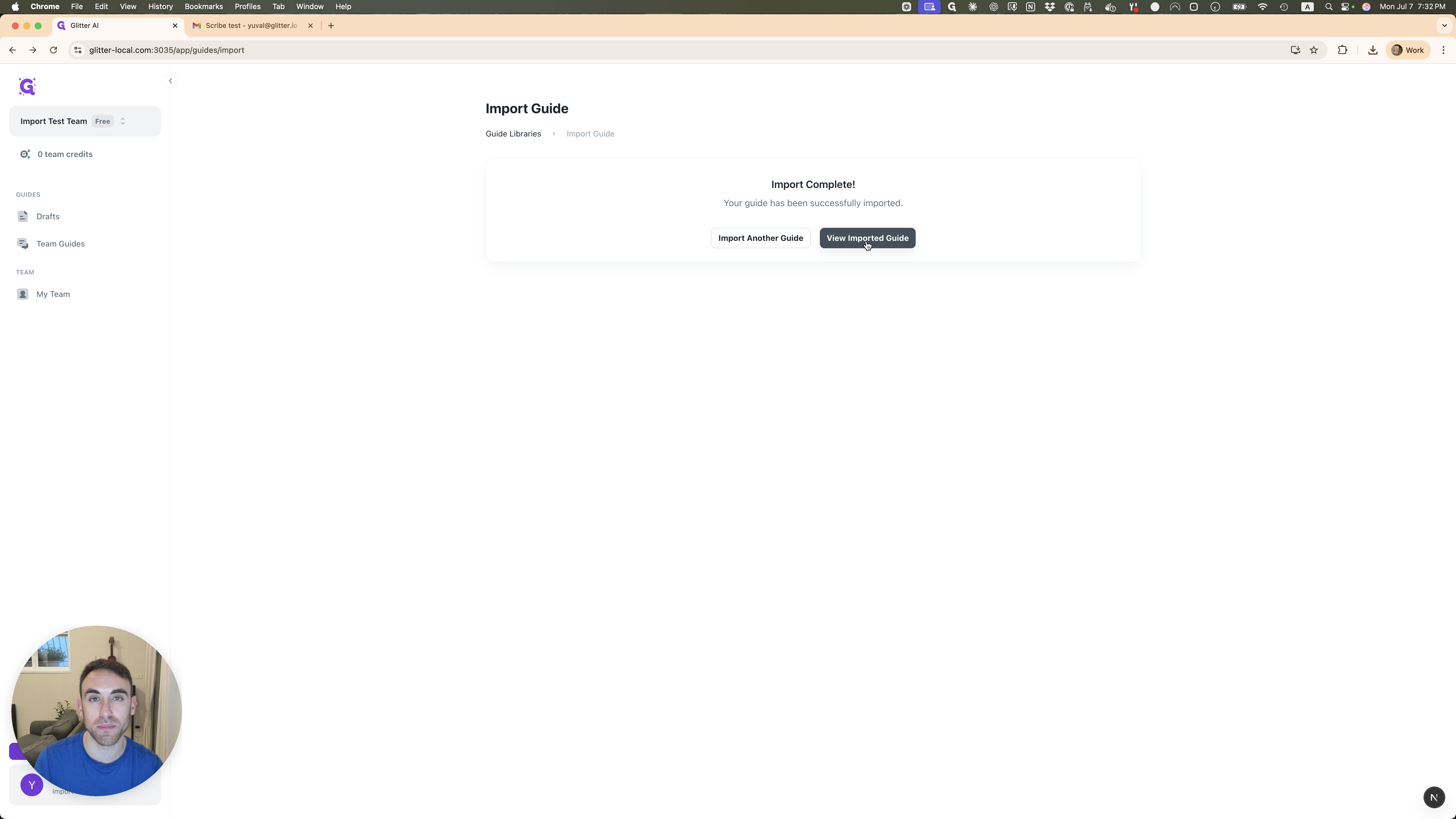 Step #7: Click on "View Imported Guide"