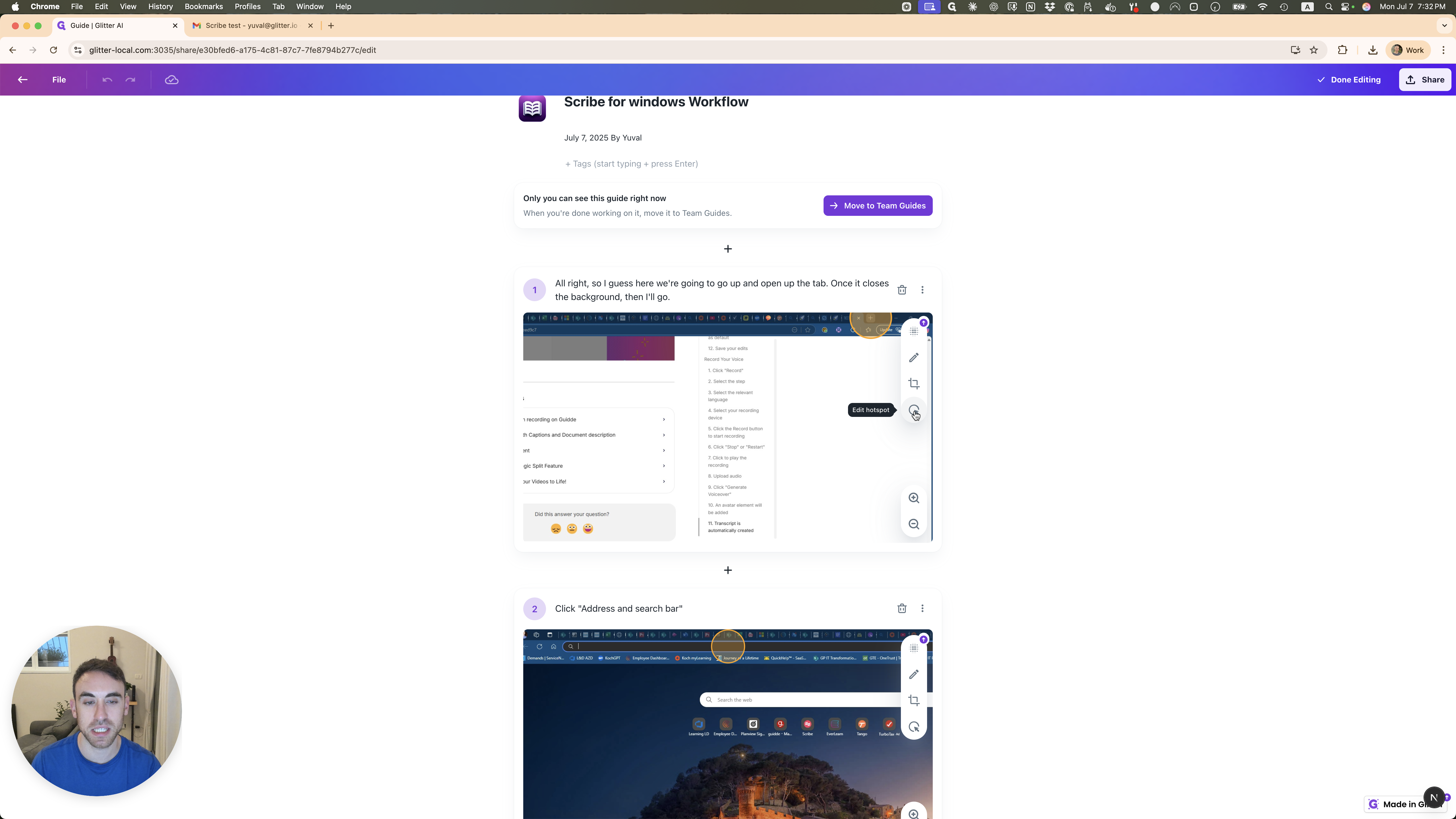 Step #9: You can edit the hotspot, screenshot, and text as usual