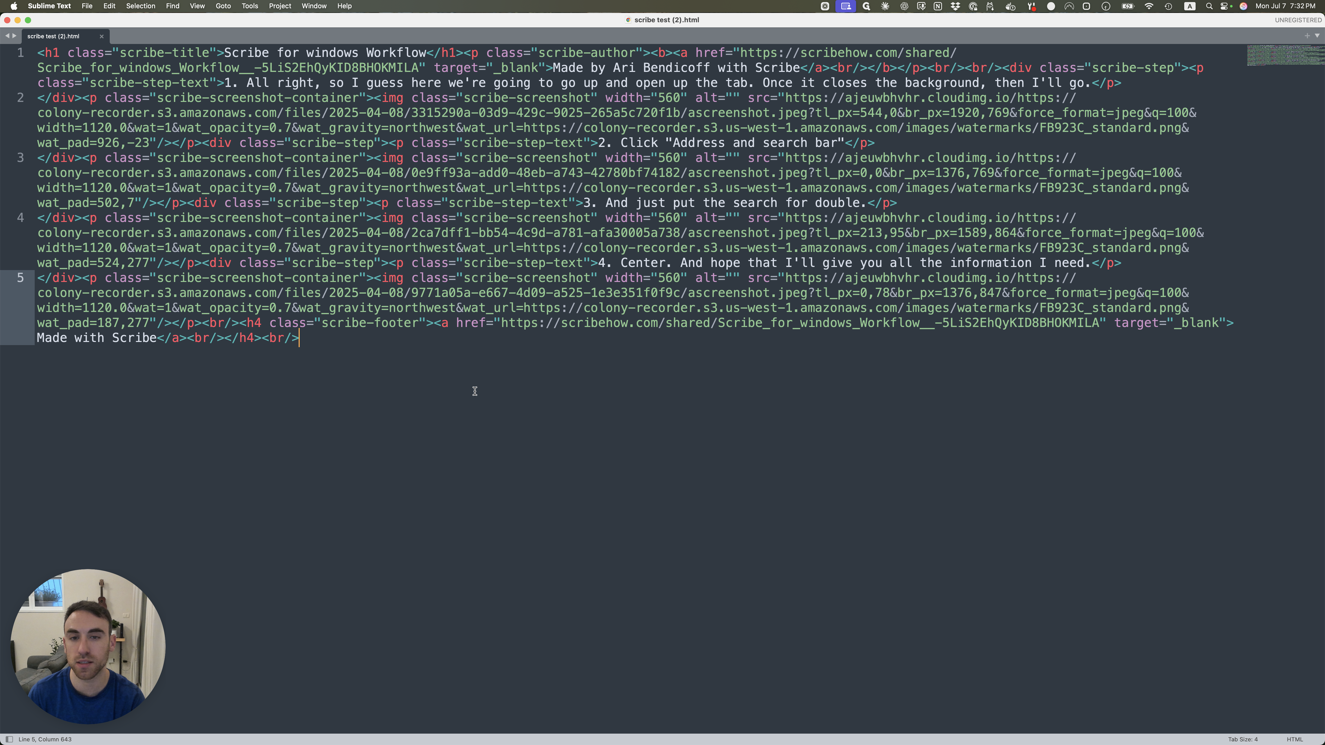 Step #2: Open the html of the guide you want to import