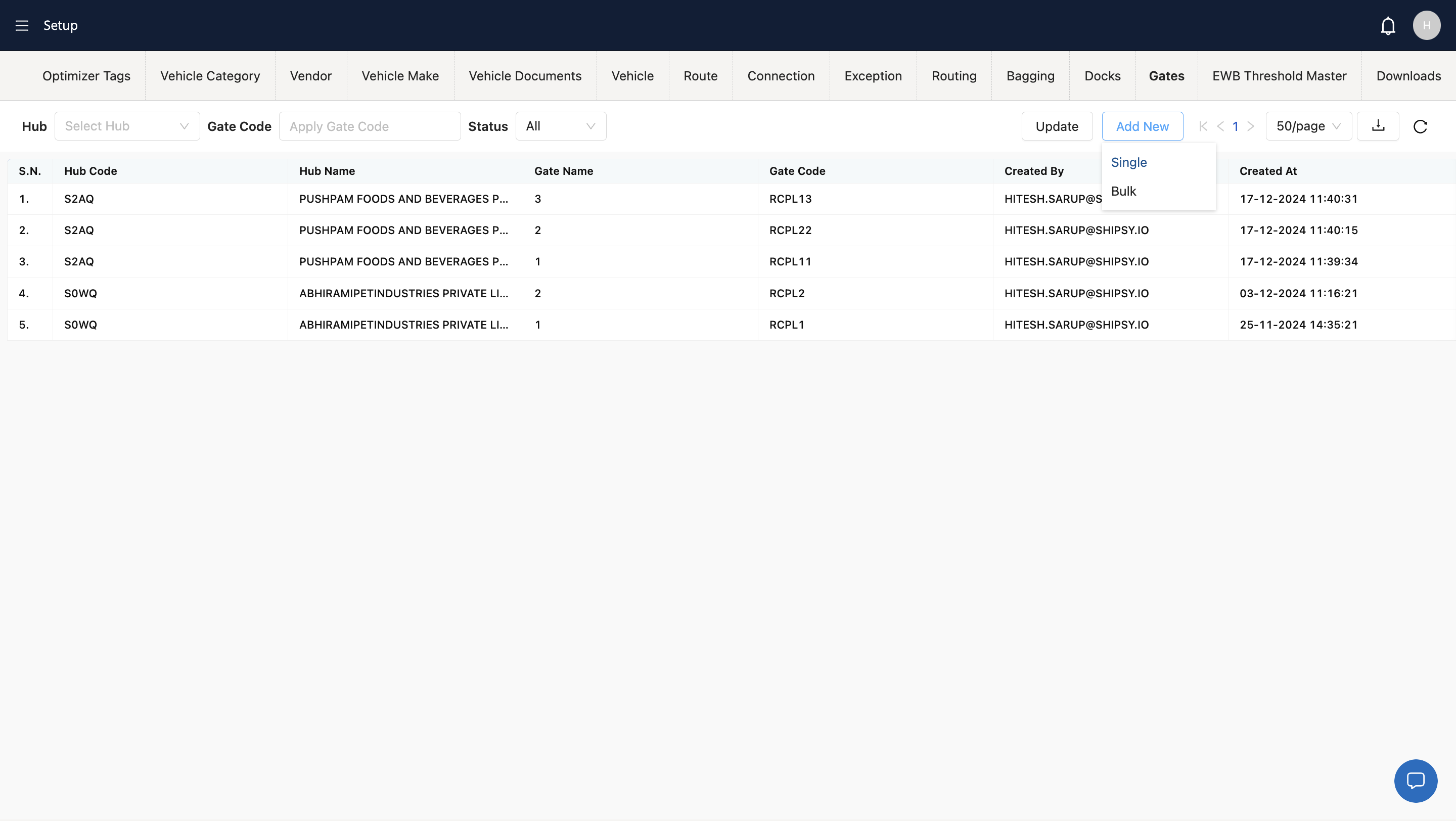 Step #7: You can add a Dock or Gate by clicking add new