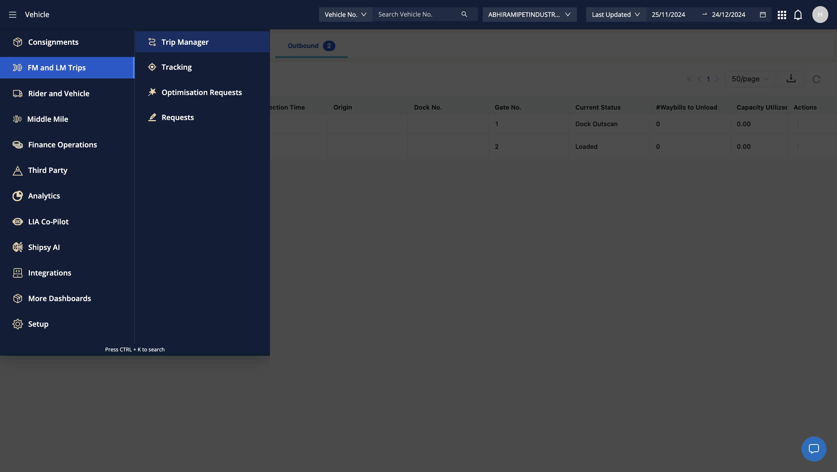 Step #36: Now go back to trip manager page