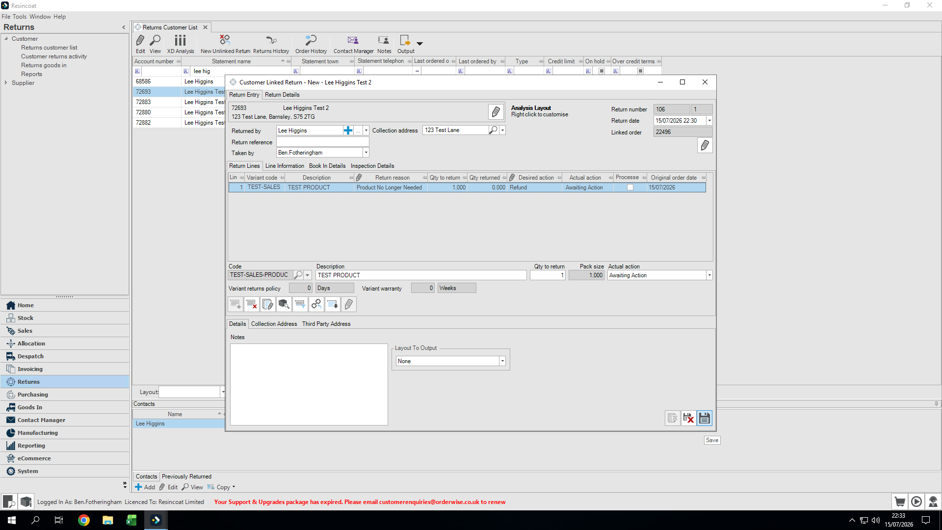 Step #12: Review the product description and quantity to ensure they are correct, then click Save.