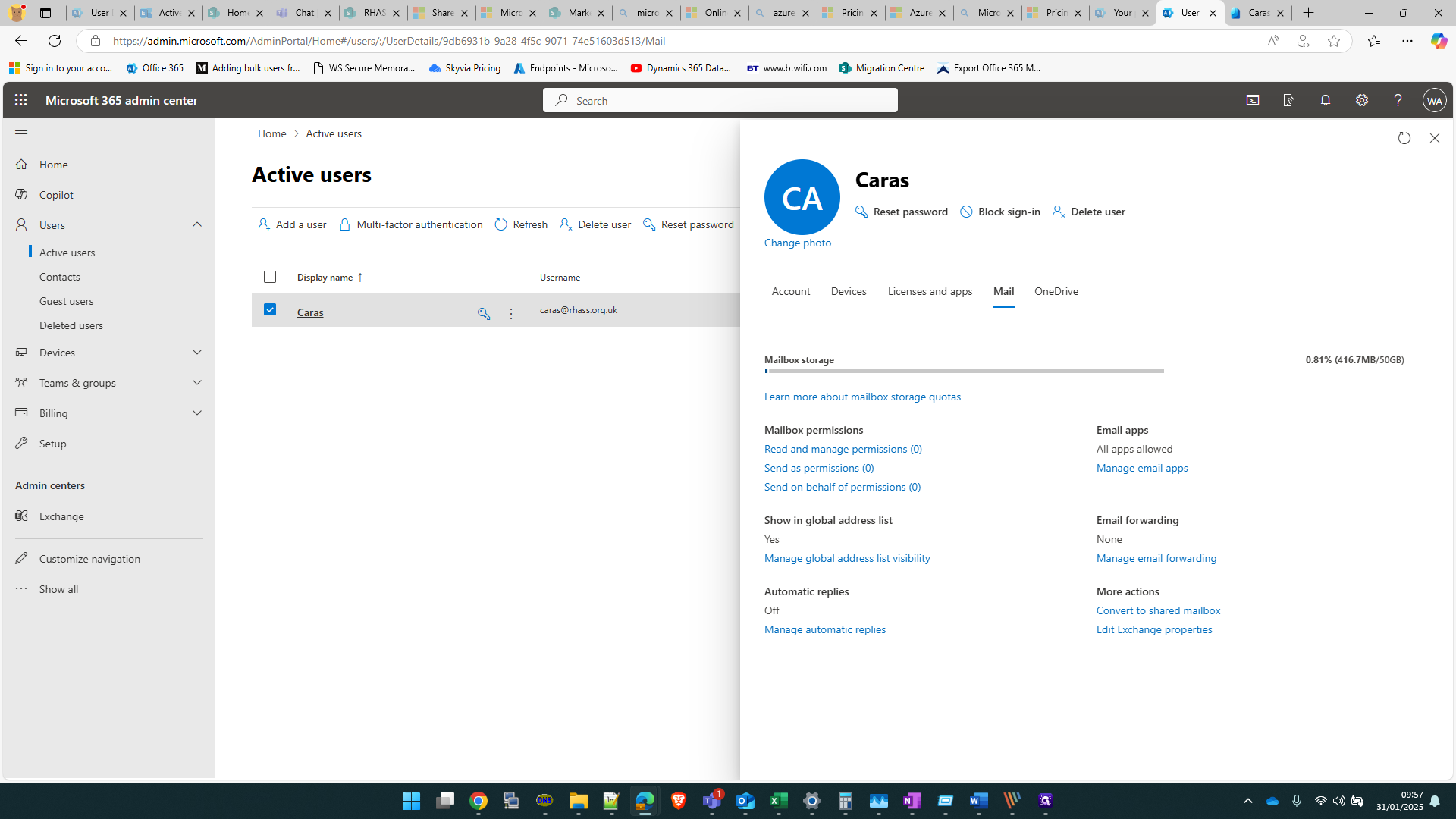 Step #12: Select the user - in this case "Caras"