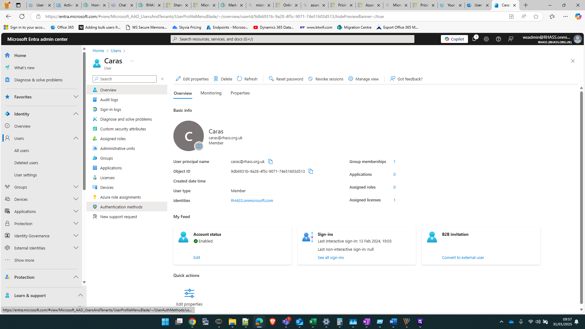 Step #6: Click on "Authentication methods"