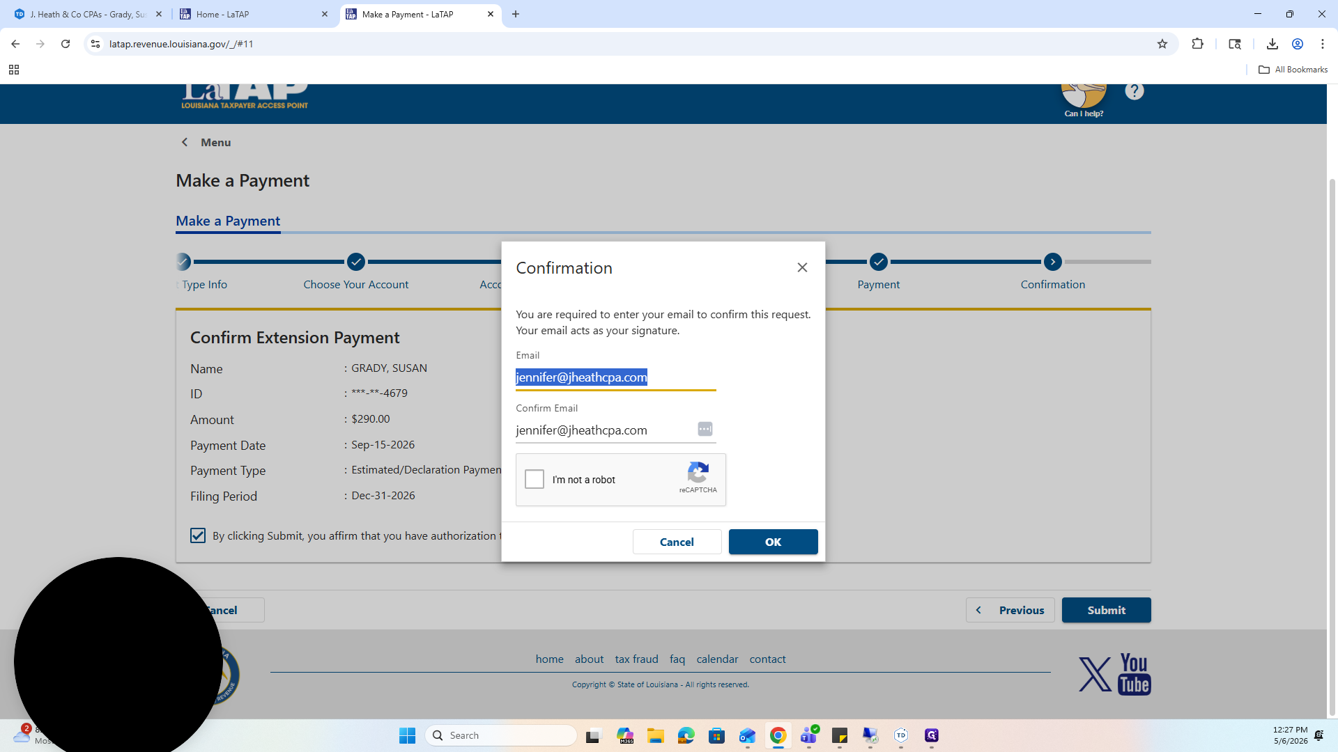Step #56: Complete the reCAPTCHA challenge.