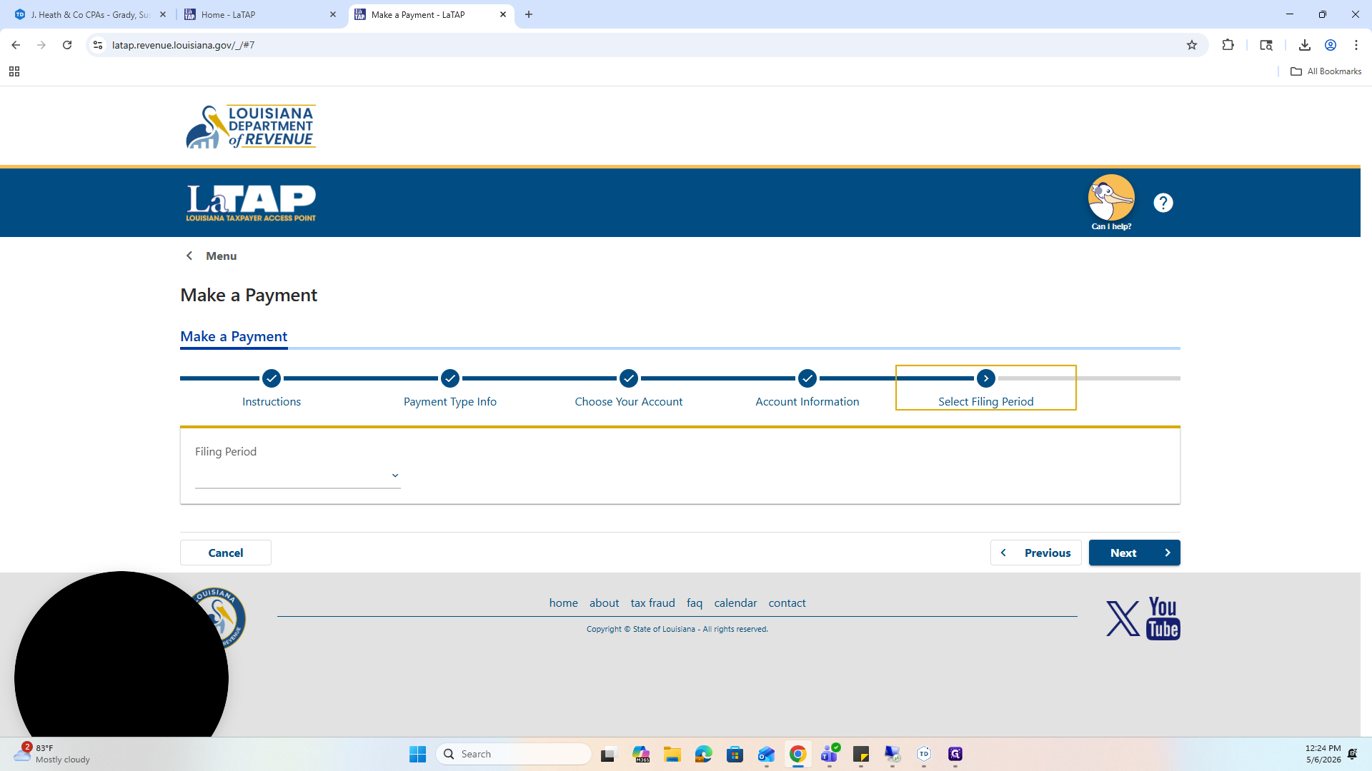 Step #21: Select the Filing Period. Always choose December 31st of the tax year you are submitting the payment for (e.g., Dec 31, 2026 for a 2026 estimated payment).