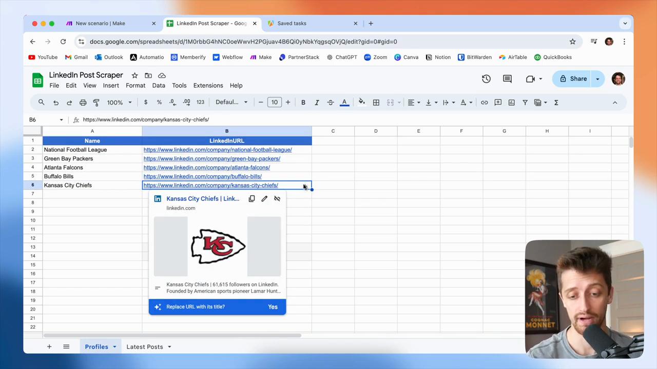 Step #5: For example, you can use this automation to keep tabs on your competitors' LinkedIn activity.