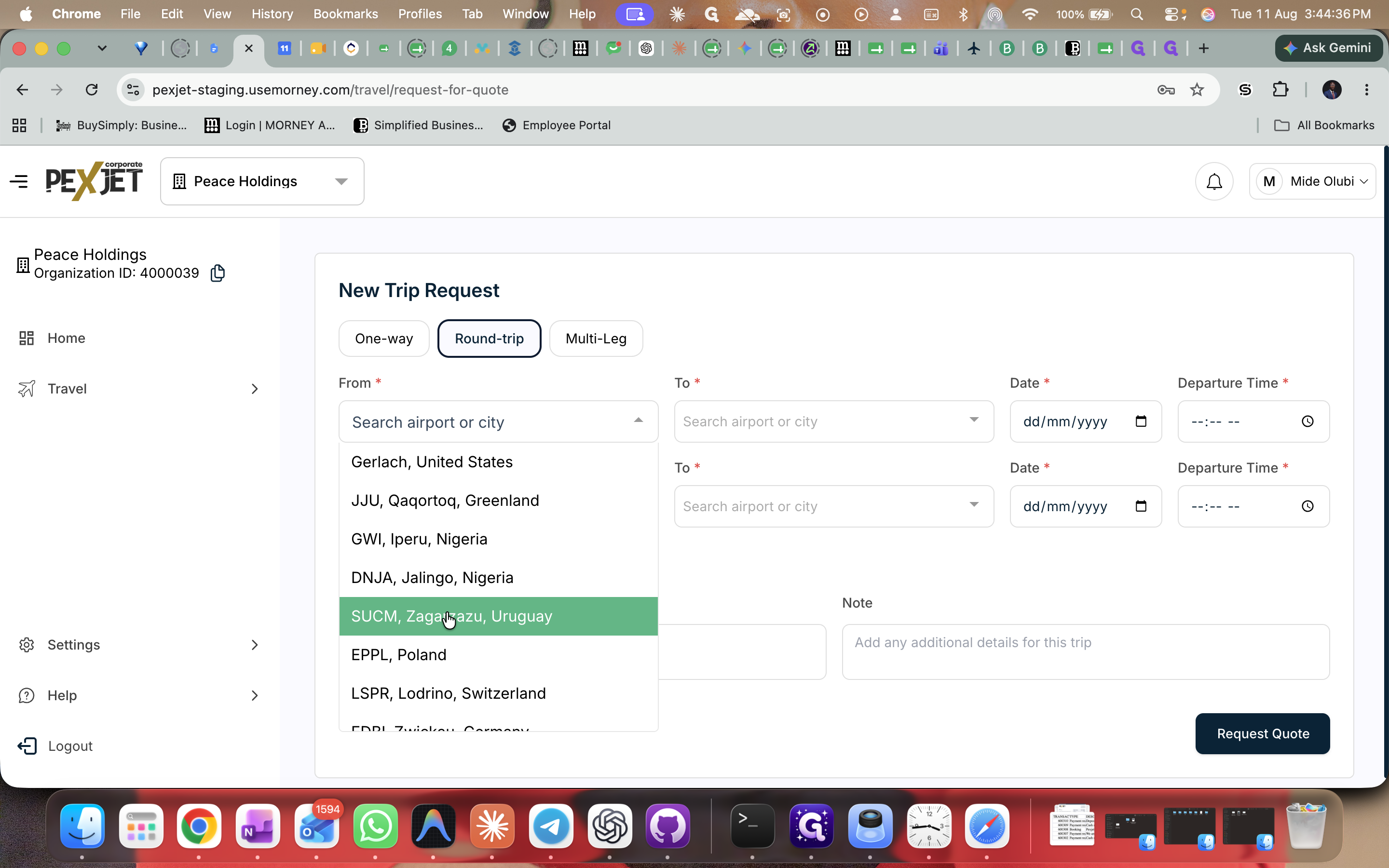 Step #4: Select your departure airport or city.