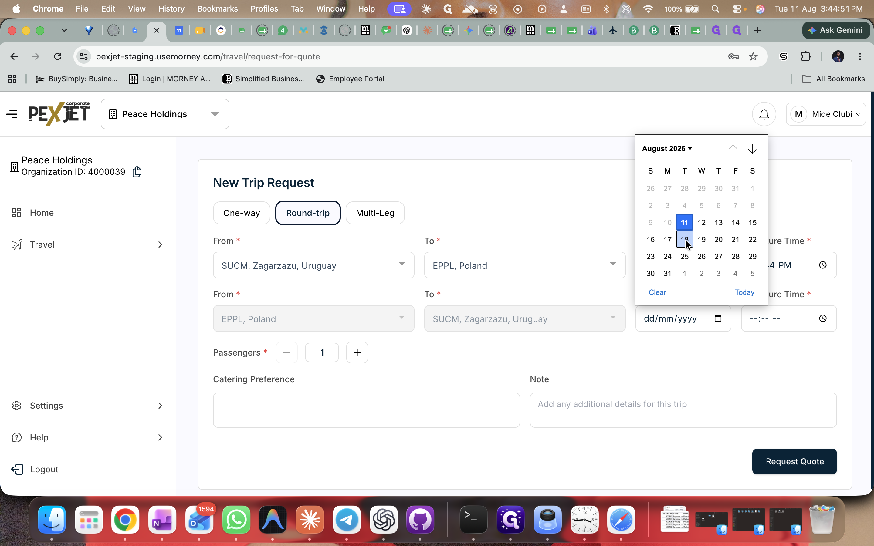 Step #11: Select your desired return date.