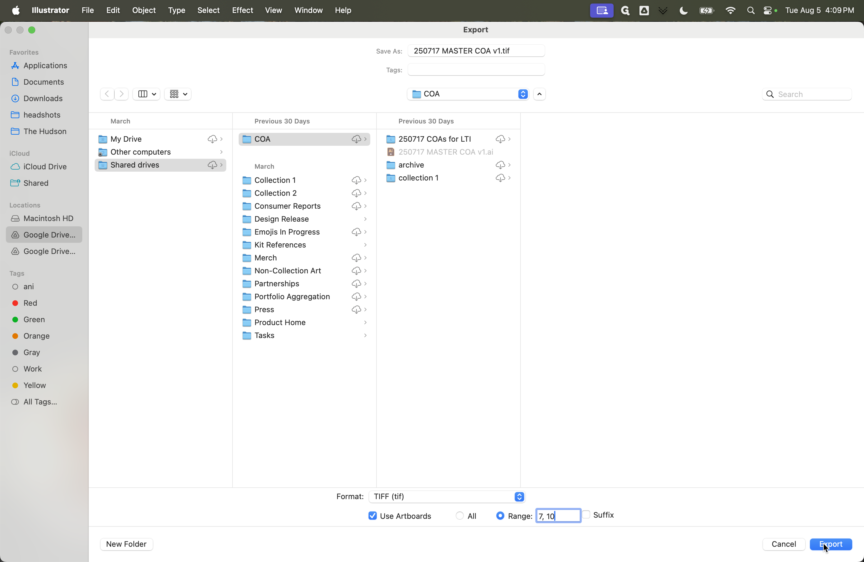 Step #21: Click on "Export"