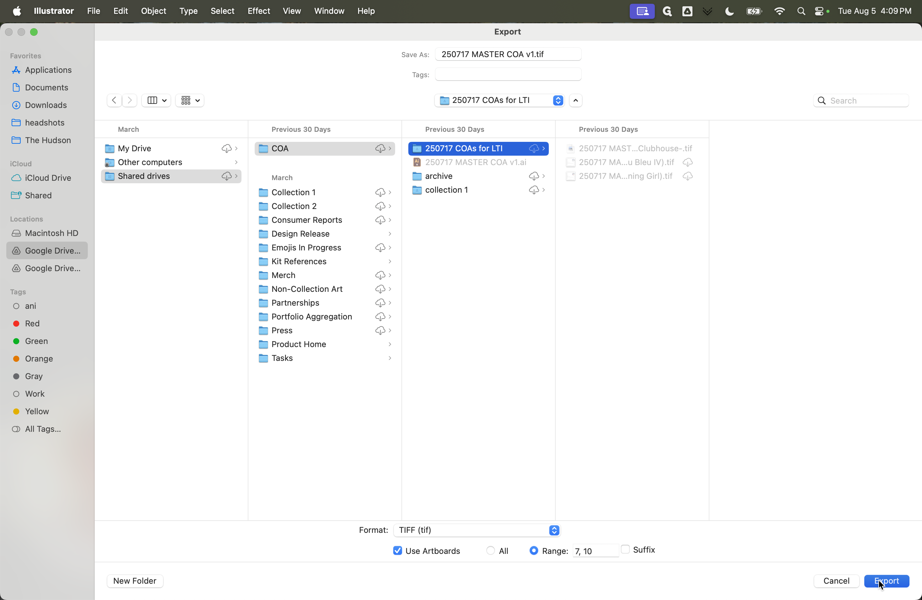 Step #22: Click on "Export"