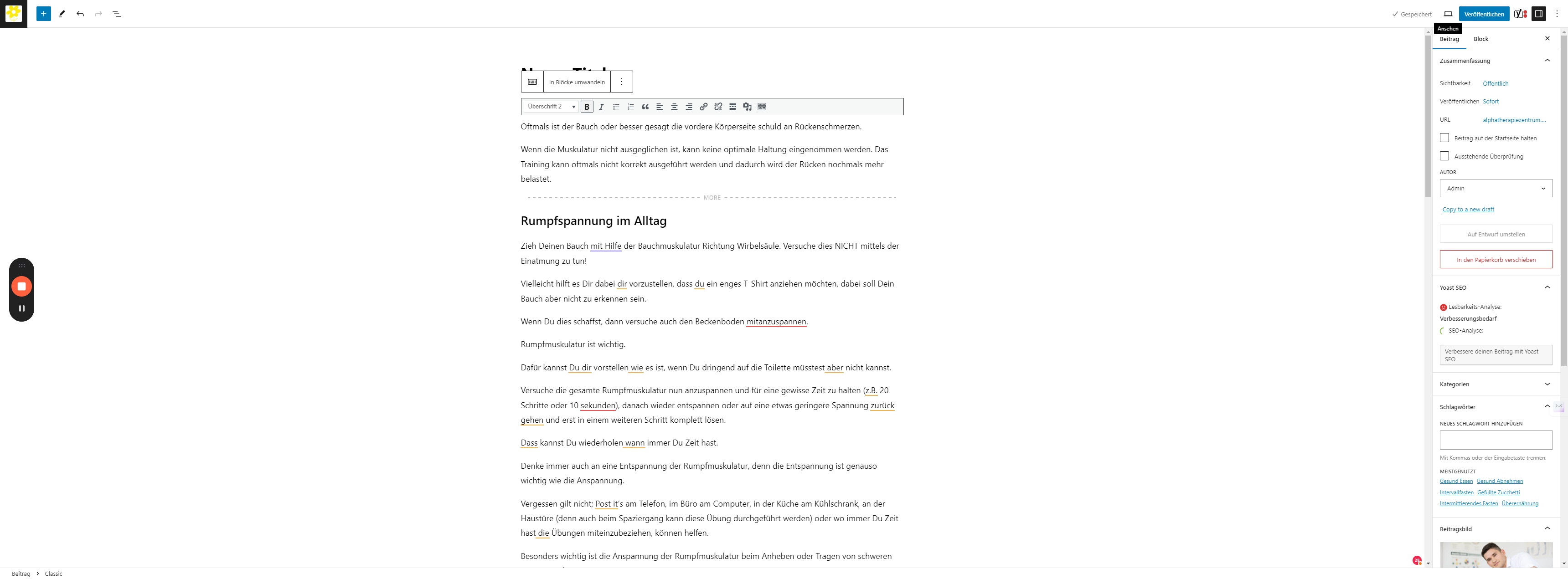 Step #15: Vorschau öffnen, um den Beitrag vor der Veröffentlichung zu prüfen.