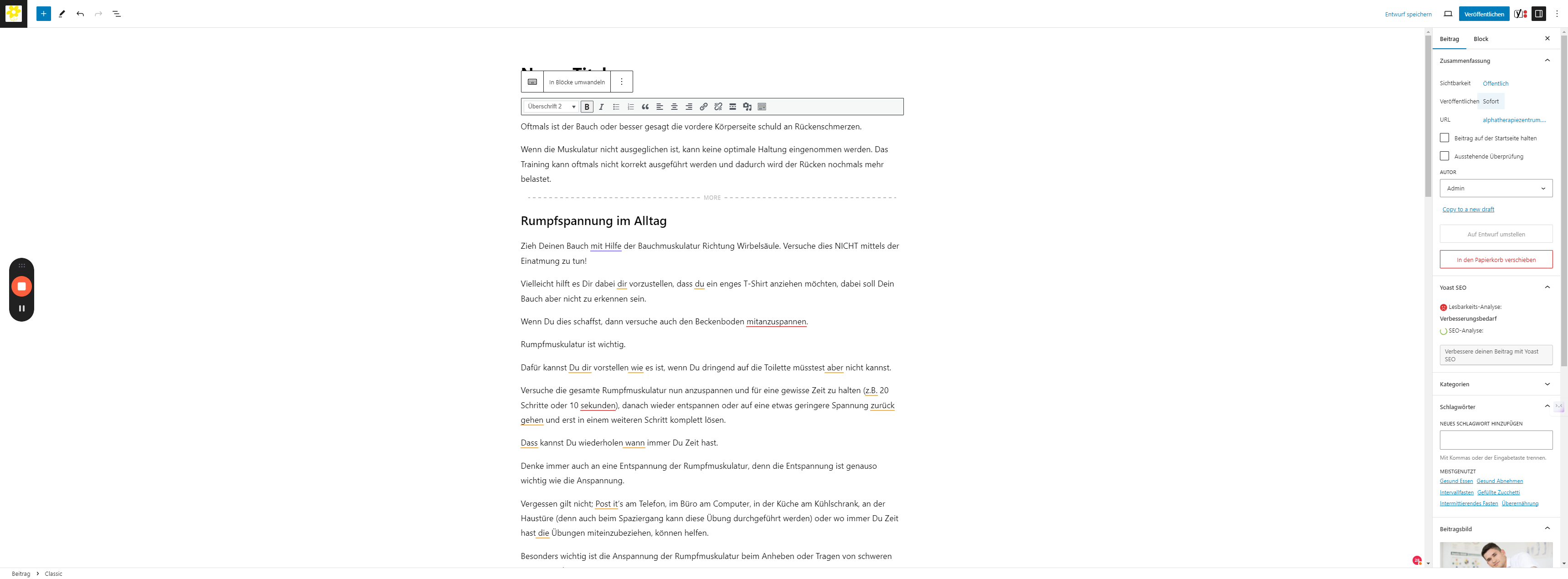 Step #17: Klicken Sie auf "Sofort", um die Veröffentlichung zu planen. Falls der Blog sofort veröffentlicht werden soll, einfach auf "Sofort" belassen.