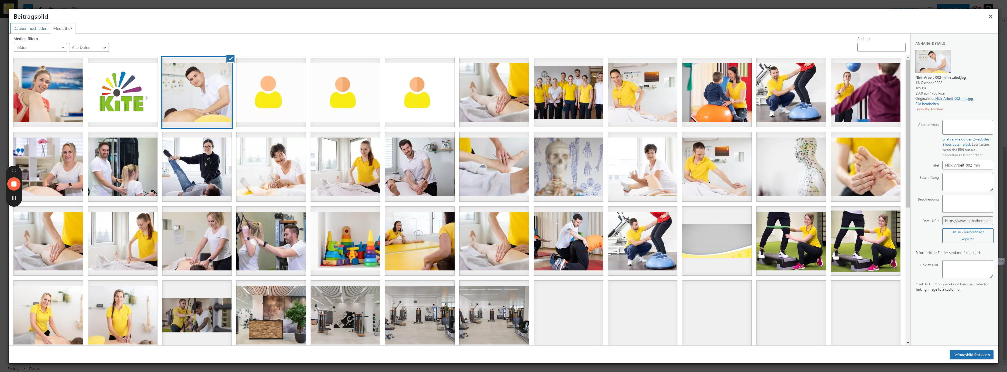 Step #13: Über "Dateien hochladen" könnt ihr auch ein neues Bild hochladen.