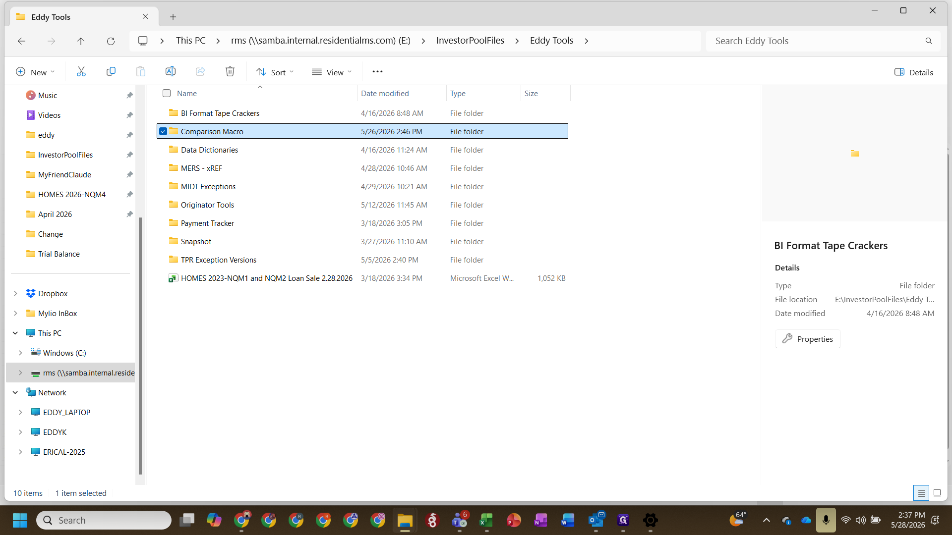 Step #13: Double-click the Comparison Macro folder.