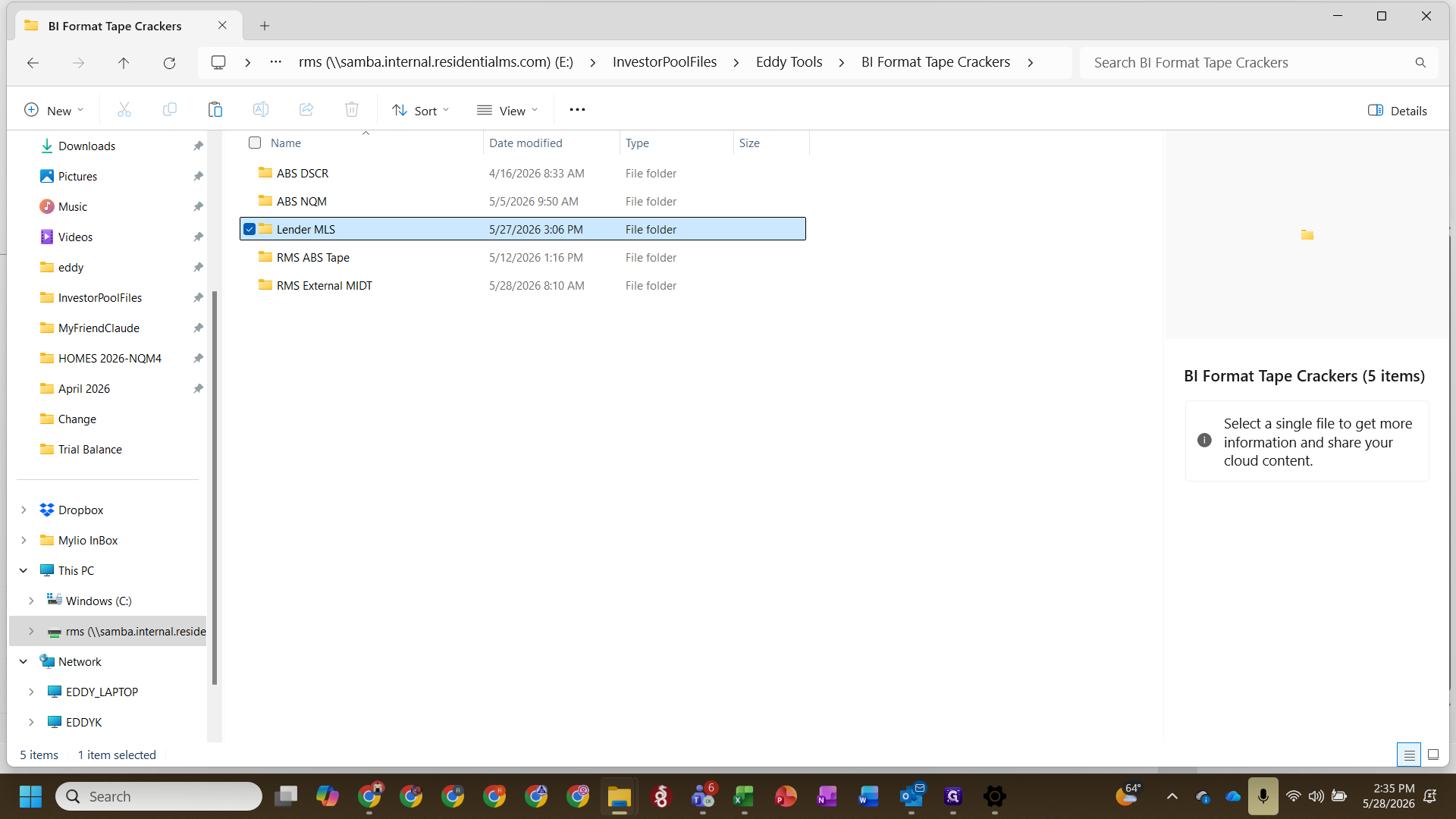 Step #11: Double-click the Lender MLS folder to locate the specific tape crackers.