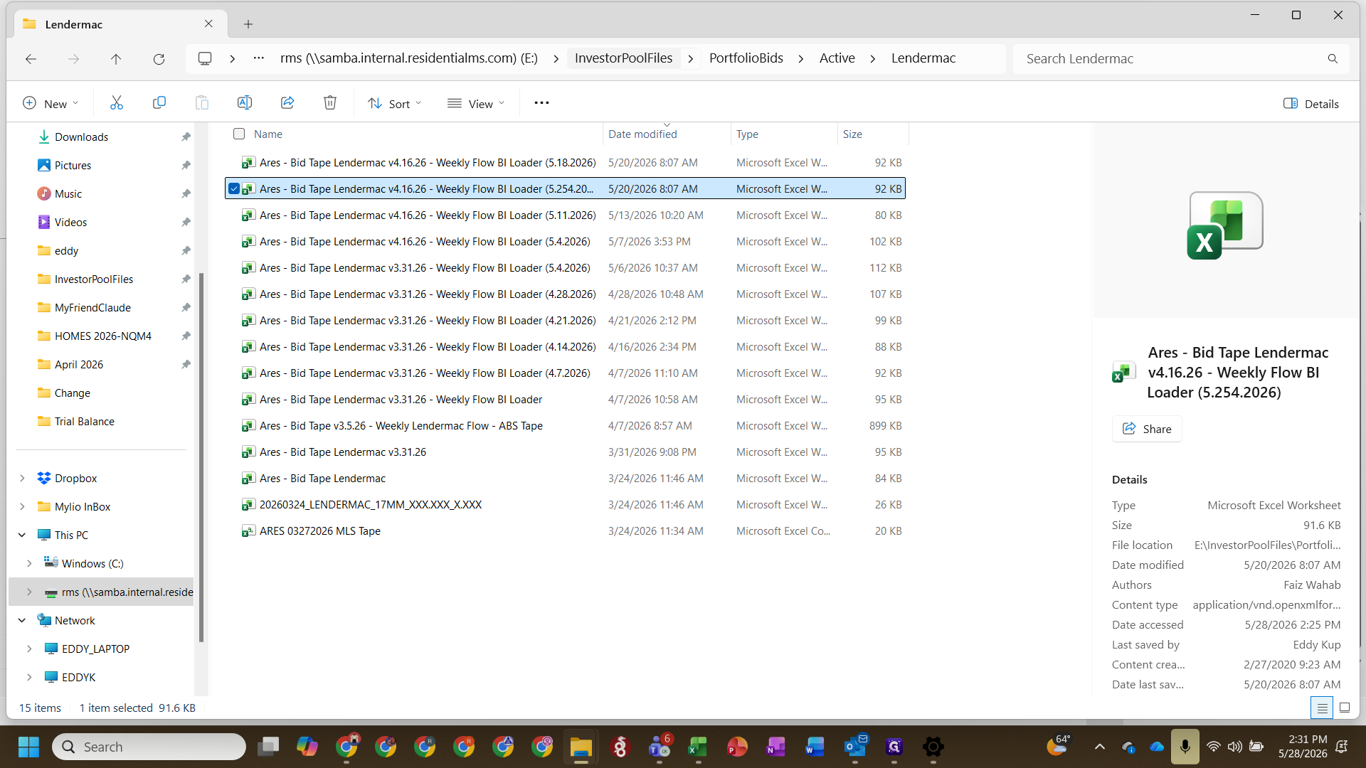 Step #8: Navigate to the InvestorPoolFiles folder.