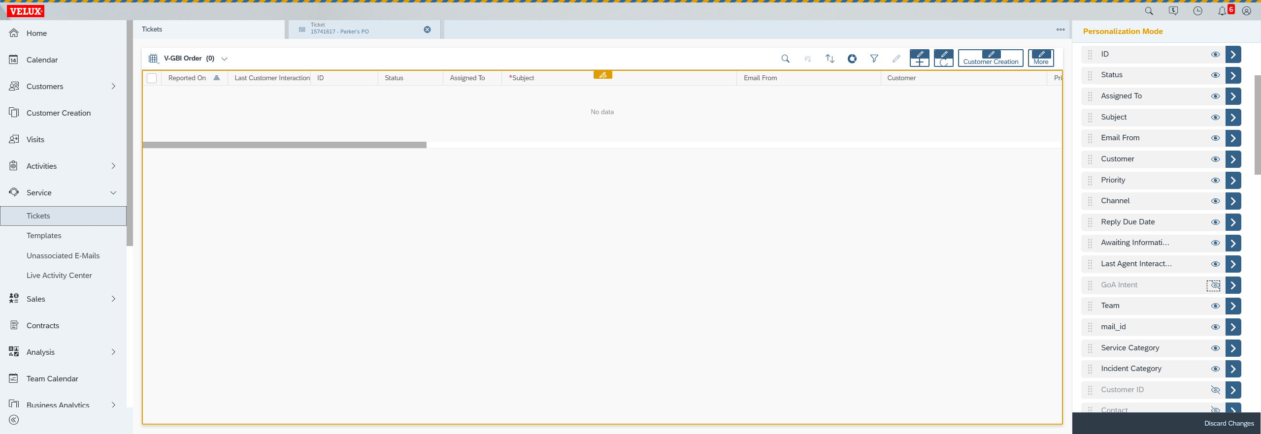 Step #2: Locate GoA Intent, and click the eye symbol to make it visible.