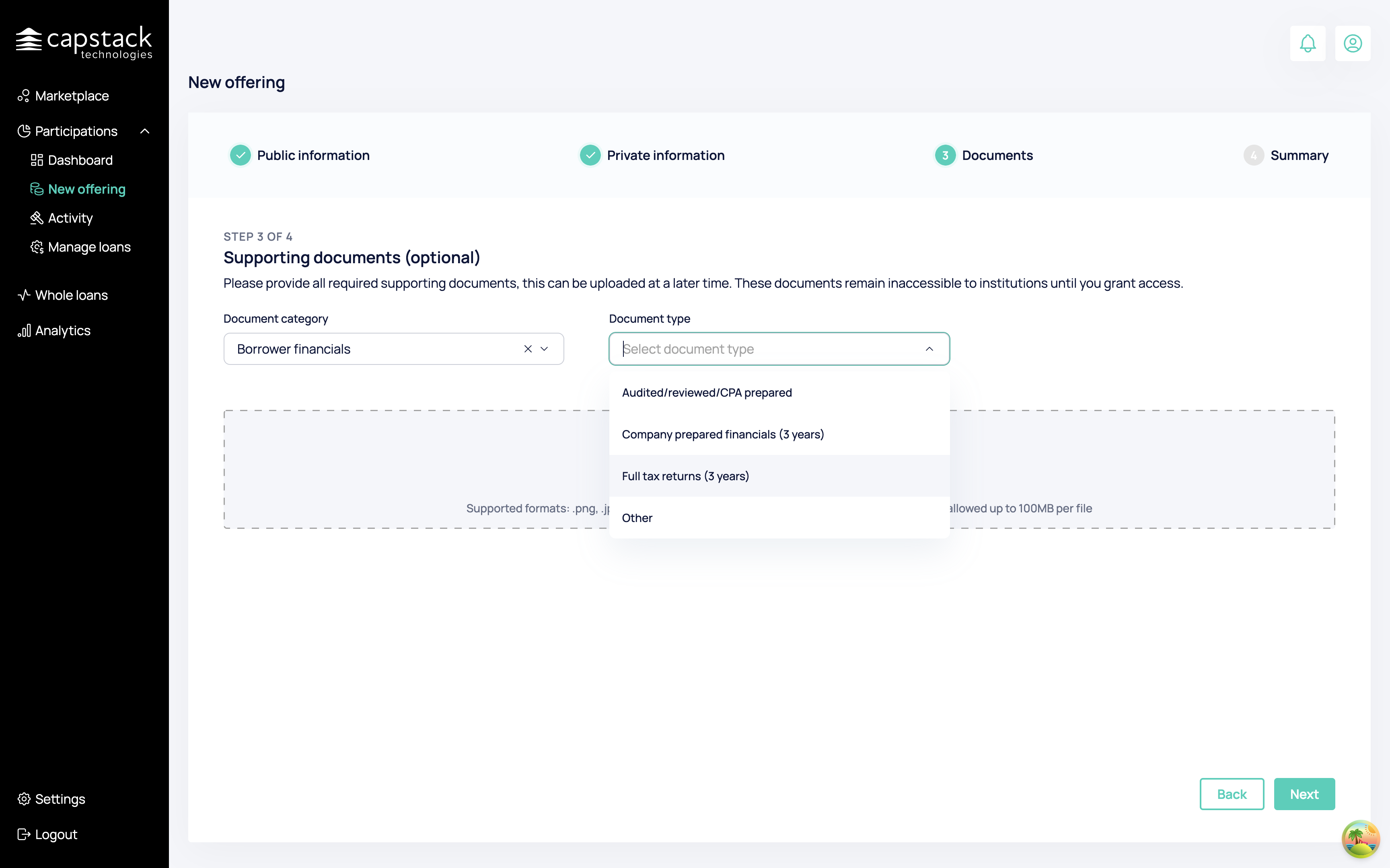 Step #11: Click on "tax returns"