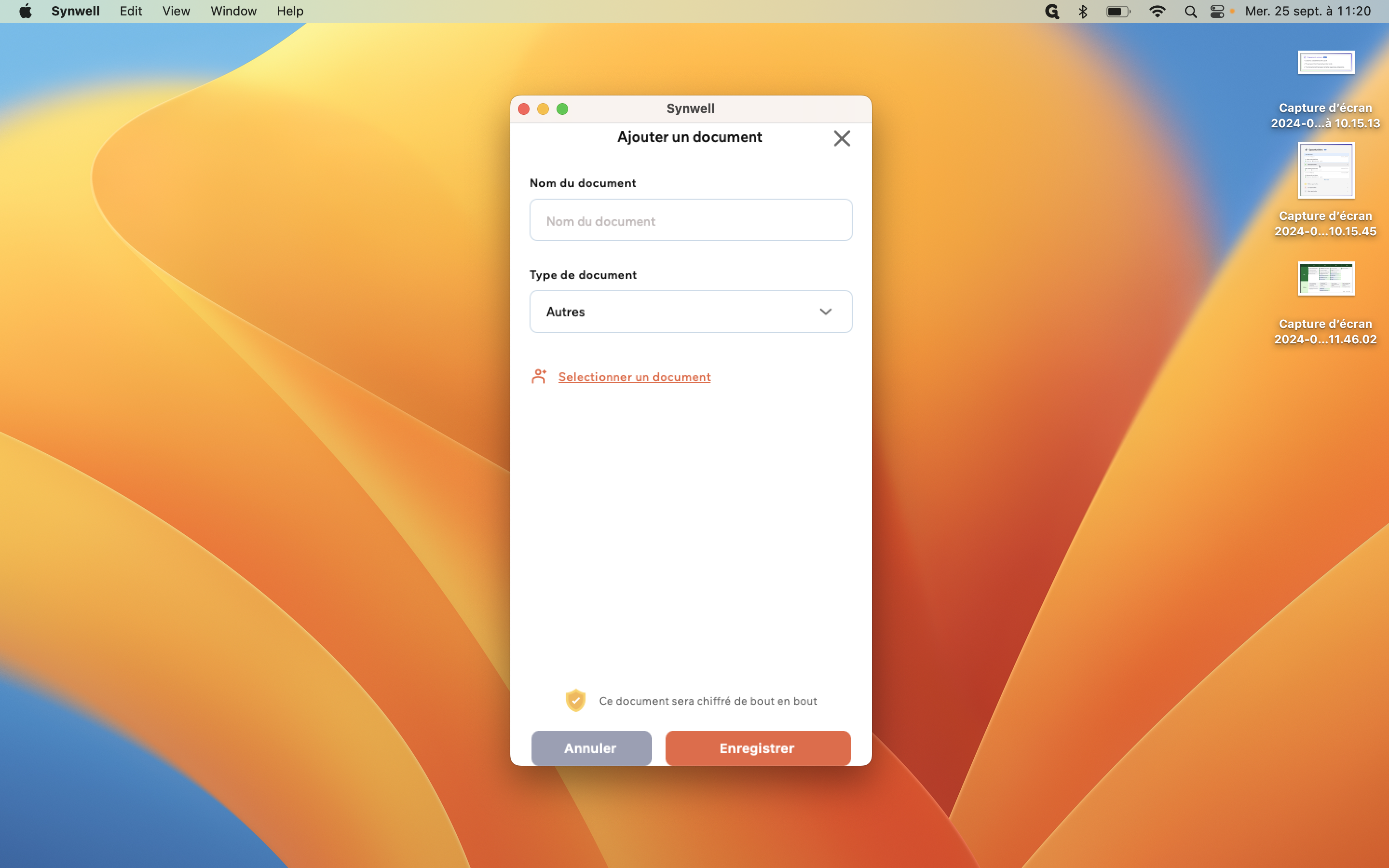 Step #26: Cliquez sur "Type de document"