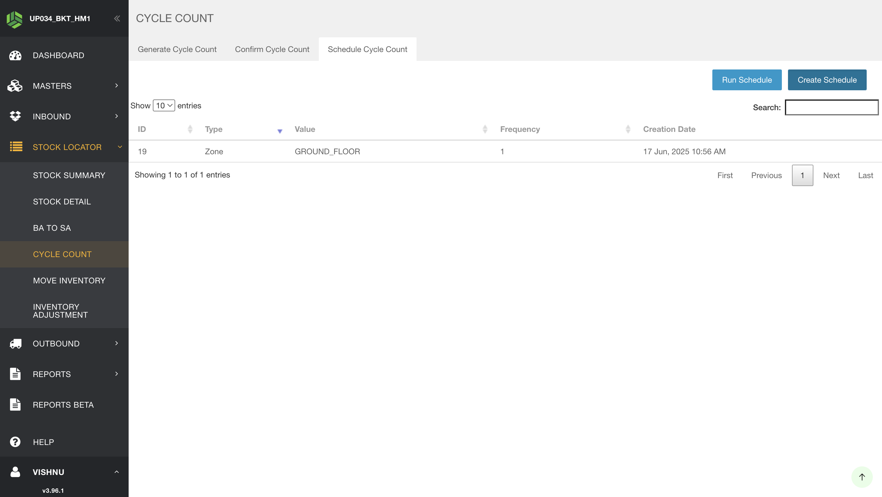 Step #4: Click on "Create Schedule"