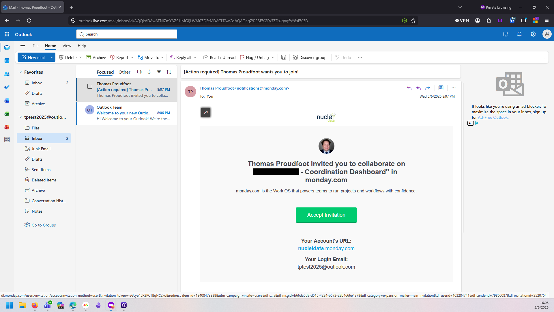Step #1: Click Accept Invitation.