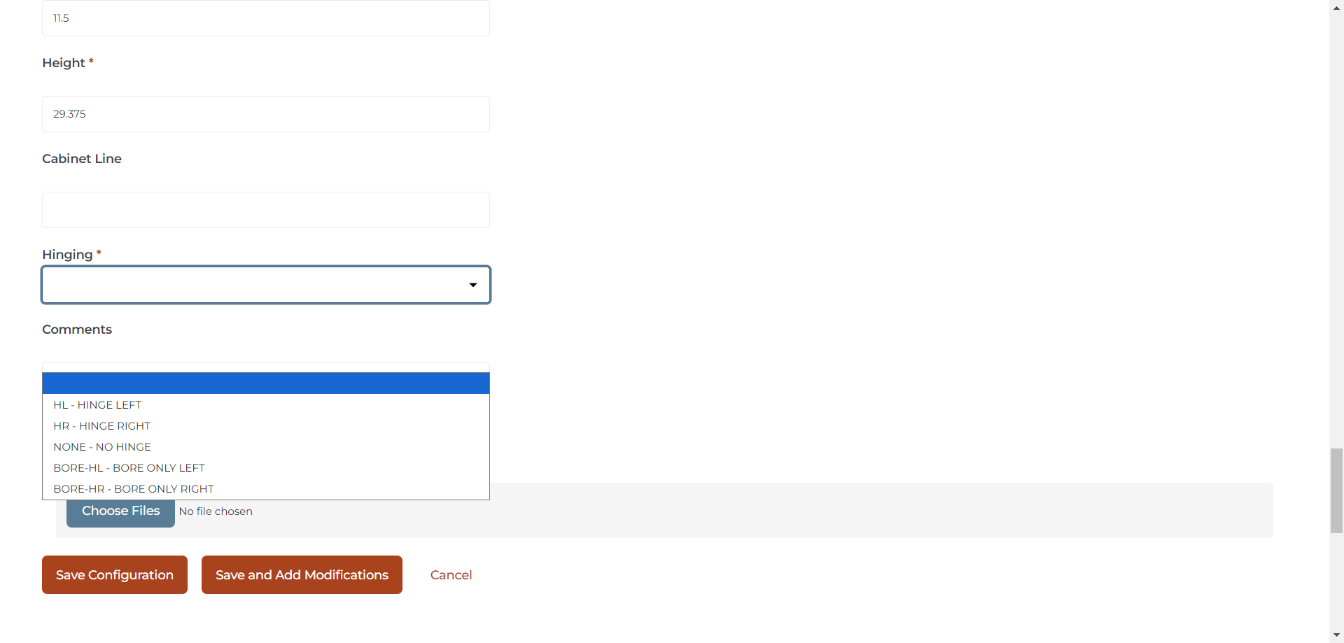 Step #23: Click here & choose the proper hinging option