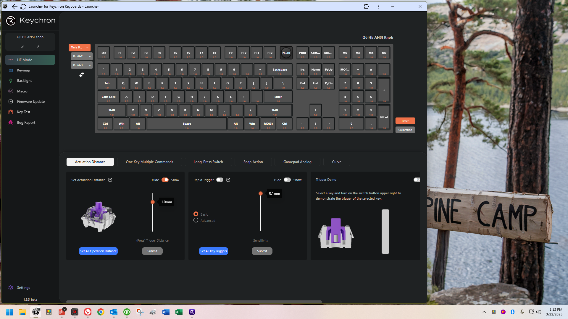 Step #8: It has loaded us into the tab titled HE mode, which stands for Hall Effect.