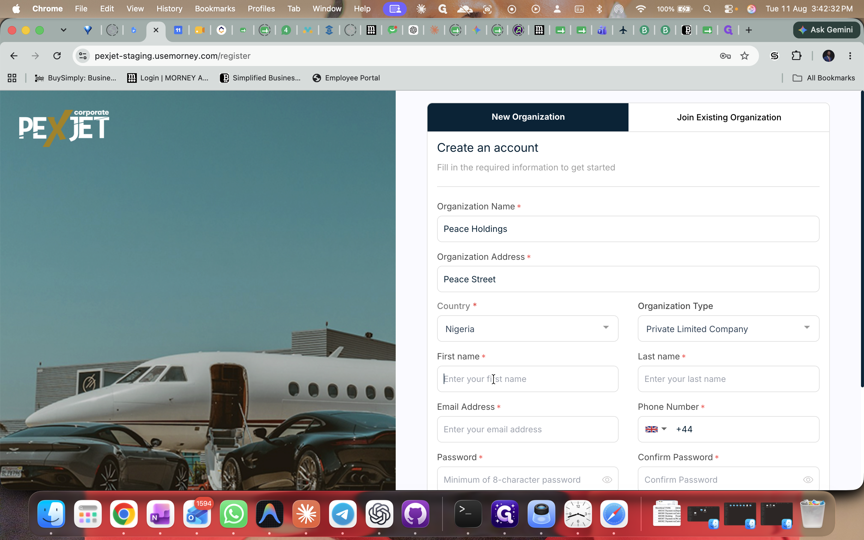 Step #5: Enter your First Name and Last Name in the respective contact fields.