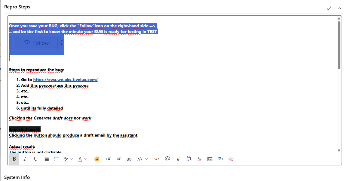 Step #10: Löschen sie den roten Text aus dem Template