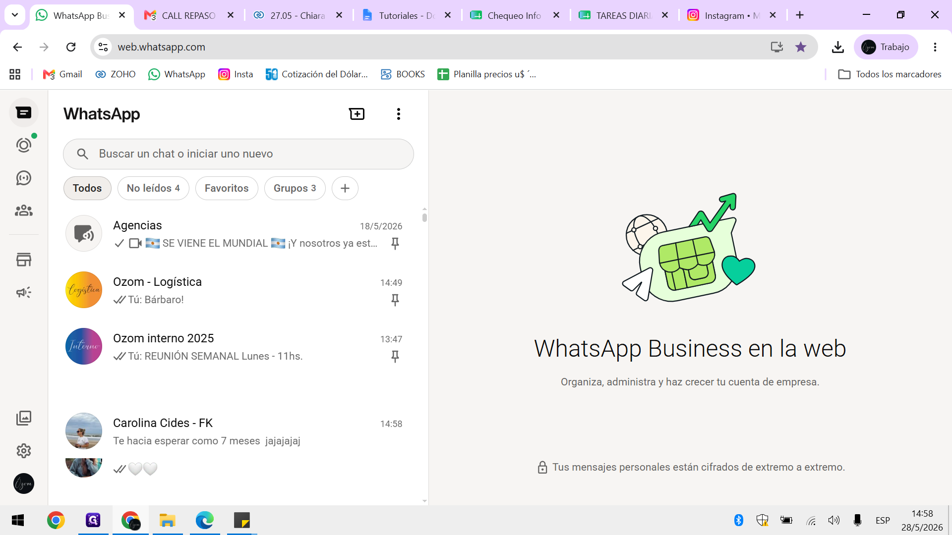 Step #6: Abre WhatsApp Web y haz clic en Buscar un chat o iniciar uno nuevo.