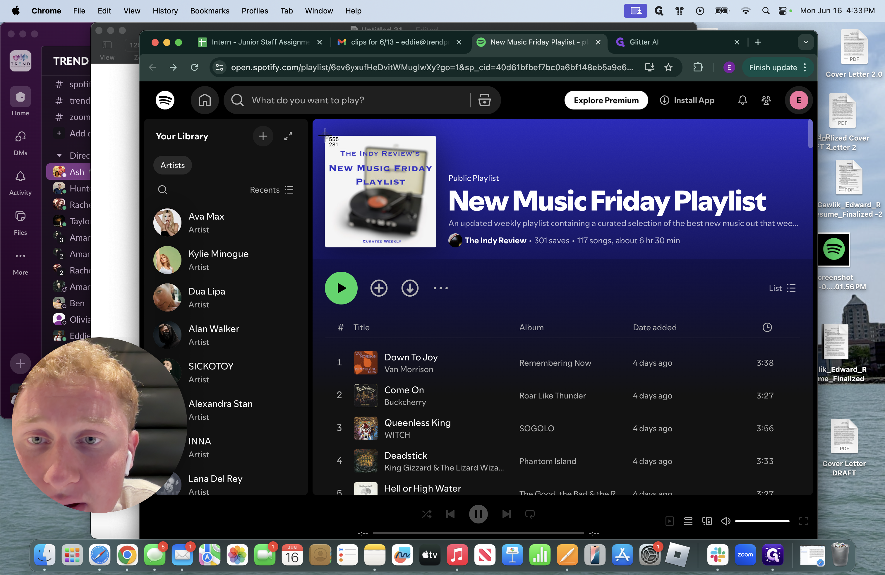 Step #2: Screenshot the cover photo of the Spotify playlist, using the Command-Shift-4 function