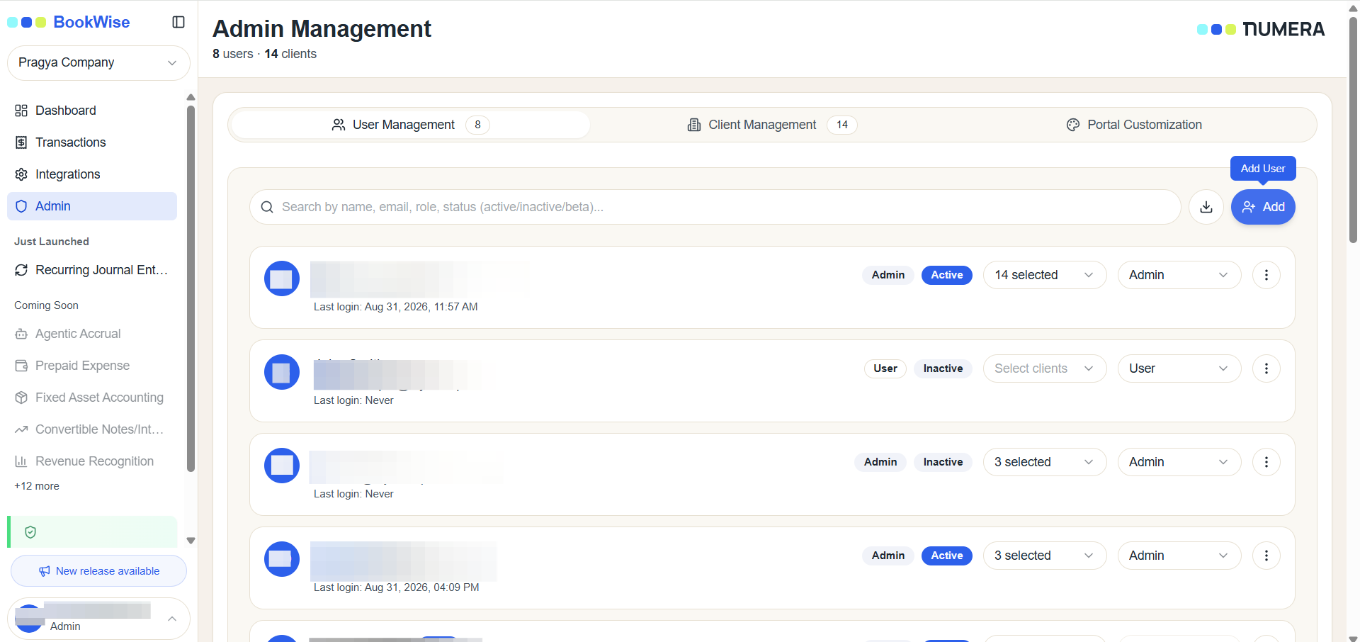 Step #1: Go to Admin page's User Management and Click on Add User