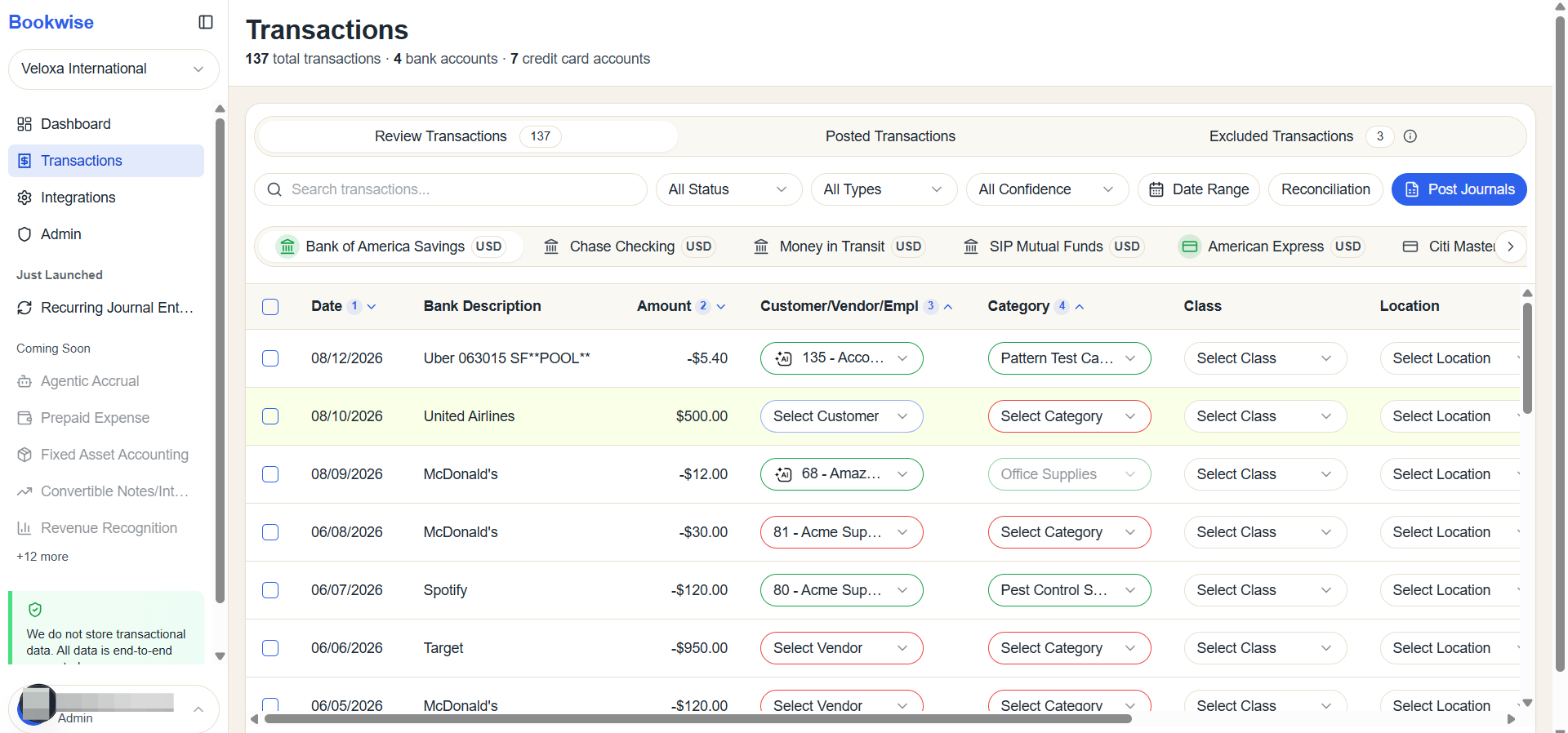 Step #2: Select the customer/Vendor/Employee from the dropdown list.