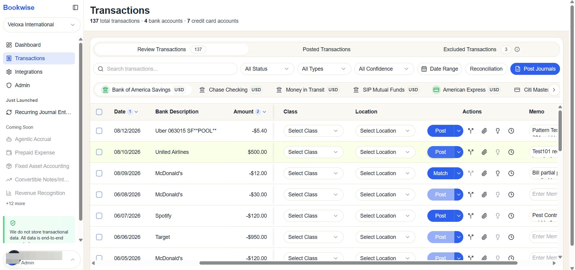 Step #4: Click Post to post the transaction to QuickBooks