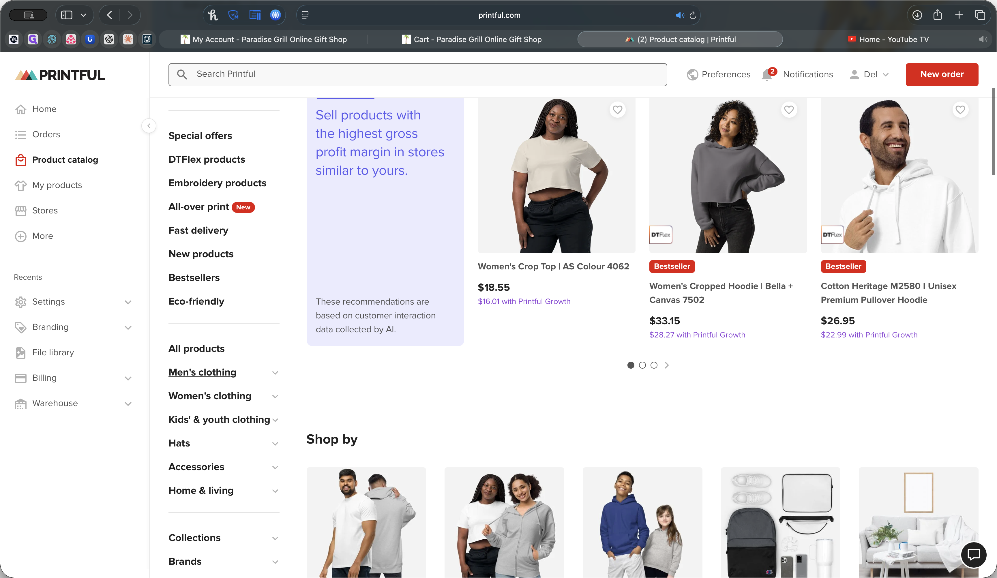 Step #38: Click on "Men's clothing"