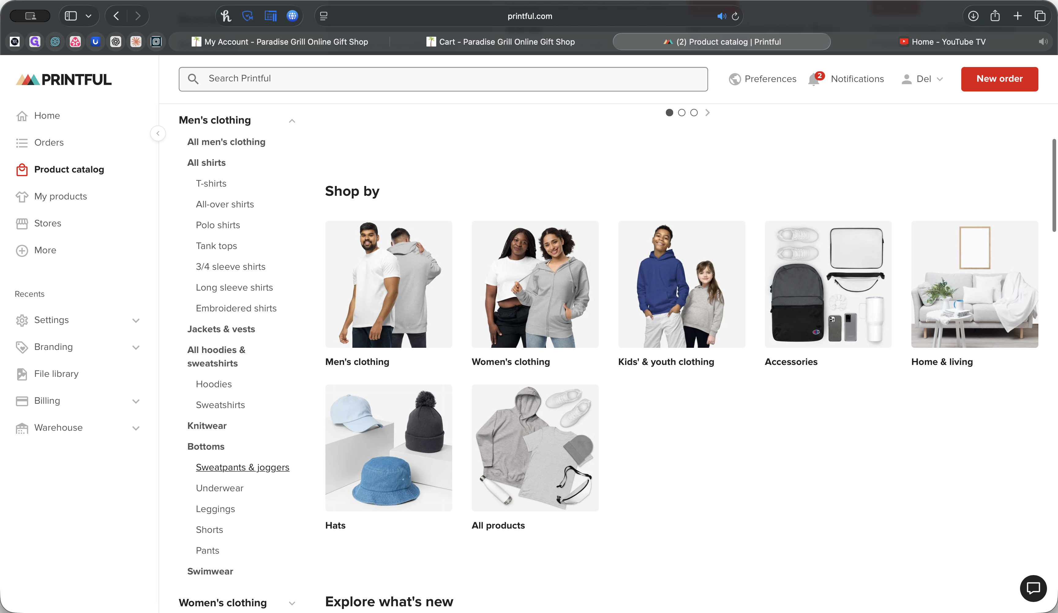 Step #39: Click on "Sweatpants & joggers"