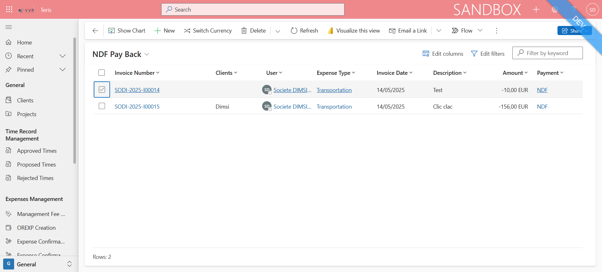 Step #2: Select the entries you want to check the total amount